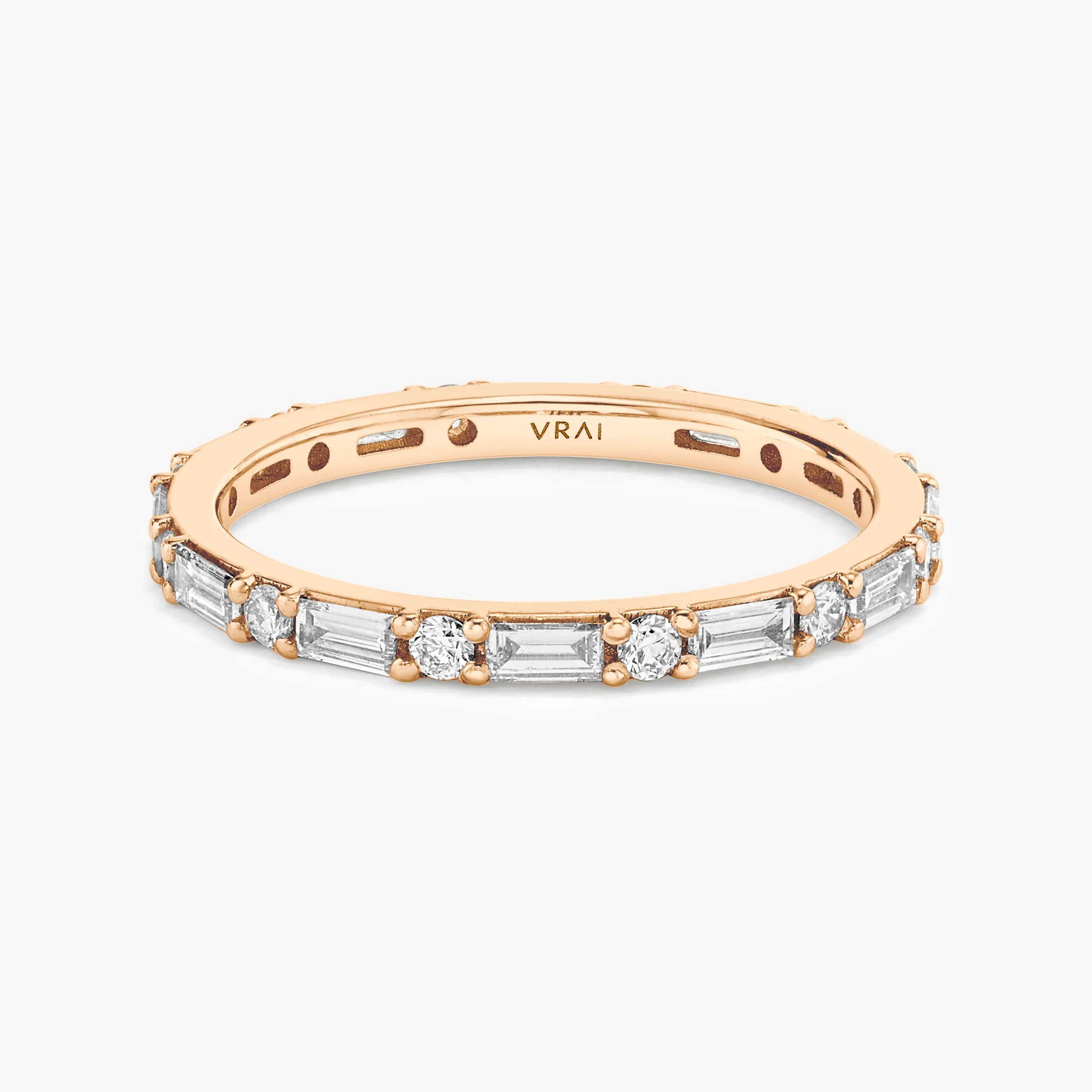 Alternating Shapes Band Full Rose Gold