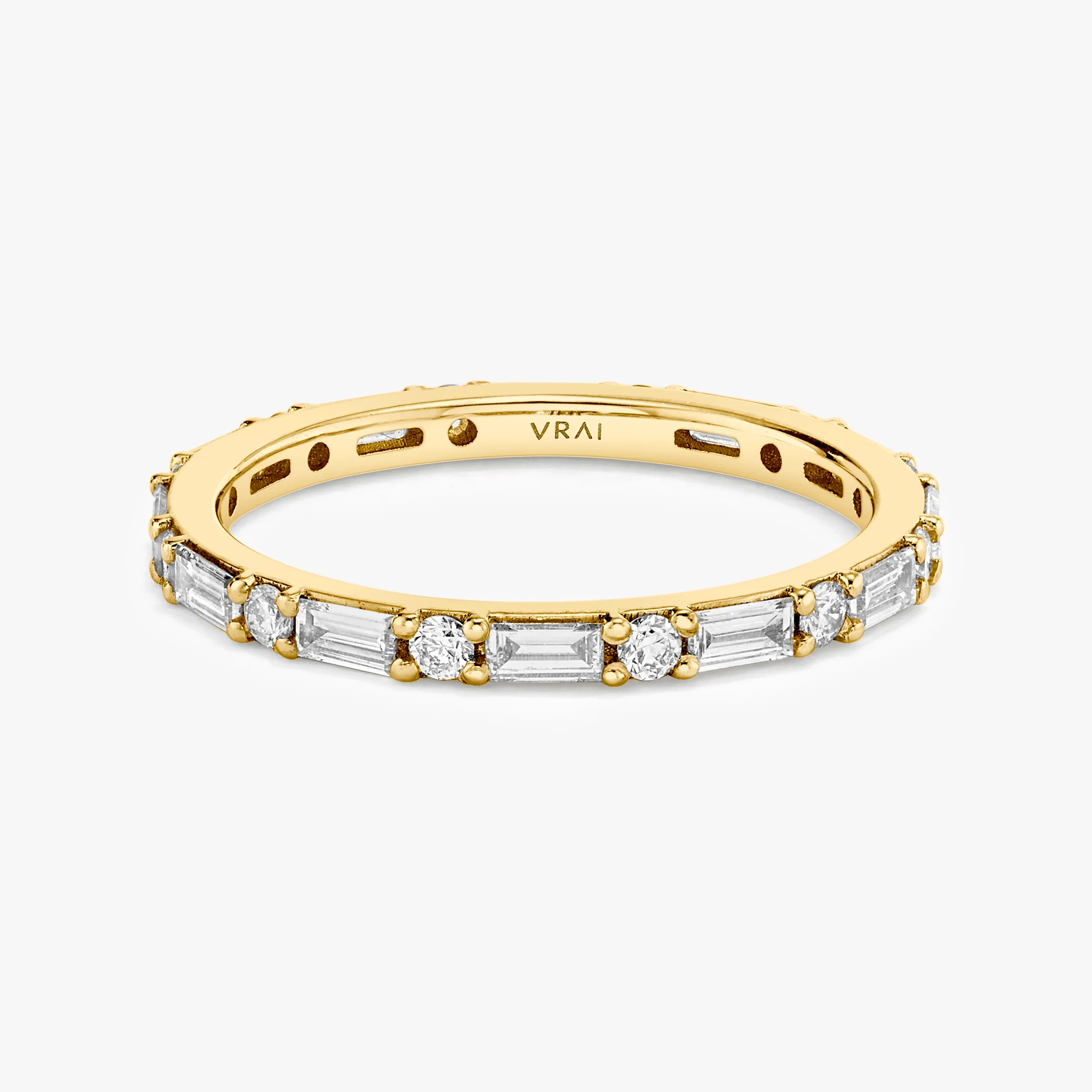 Alternating Shapes Band Full Yellow Gold