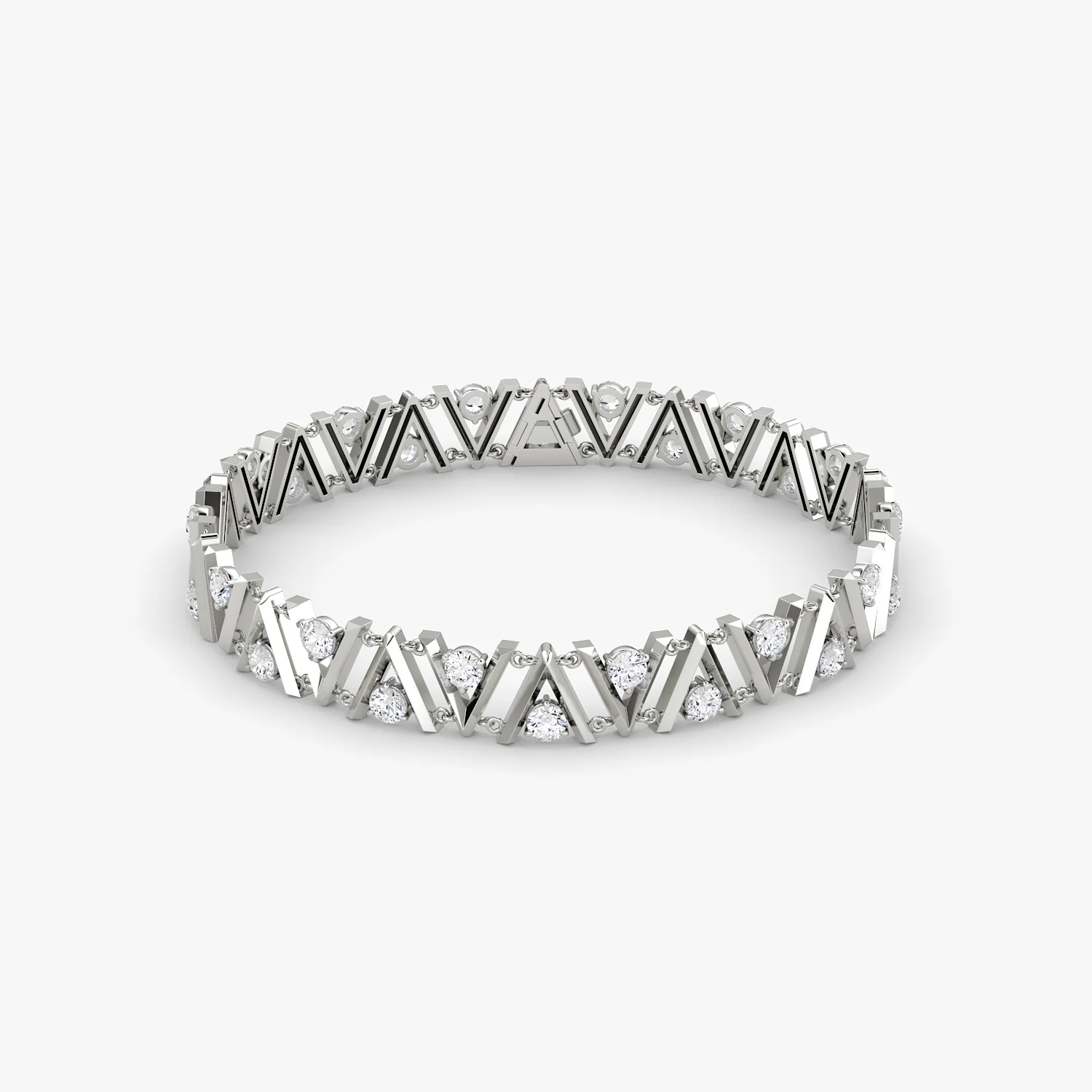 Alternating VA Tennis Bracelet Plain-5.5ctw