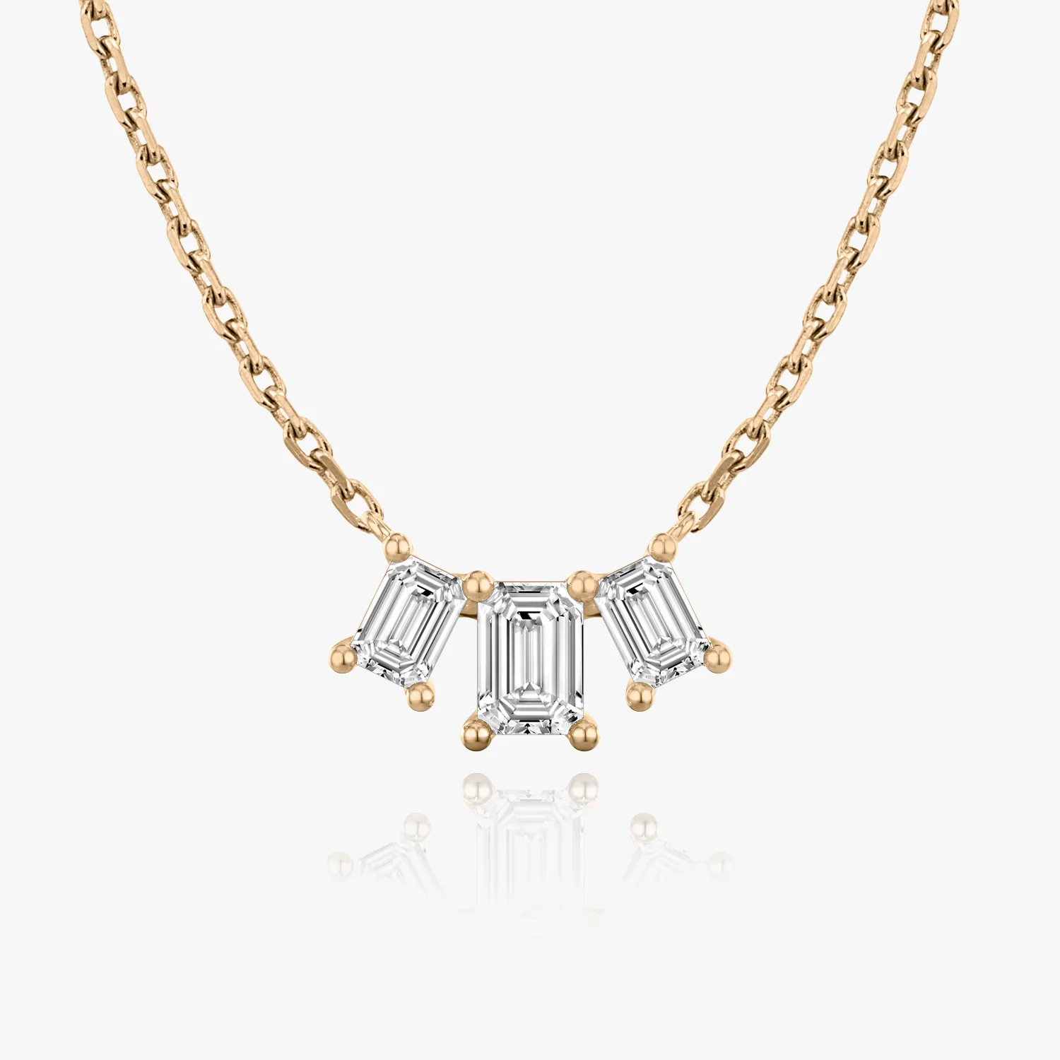 Arc Necklace Emerald Three Stone Original