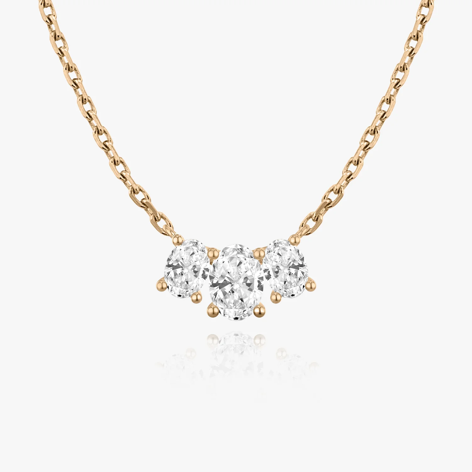 Arc Necklace Oval Three Stone Original