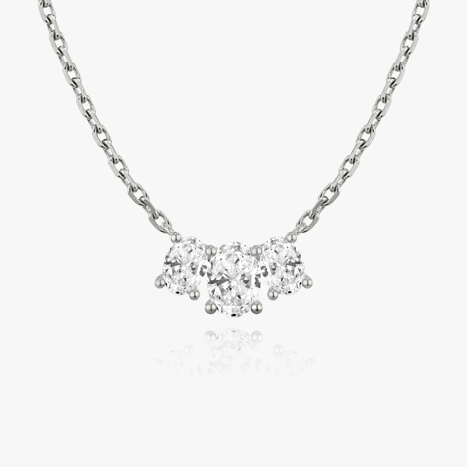 Arc Necklace Oval Three Stone Original - Image 2