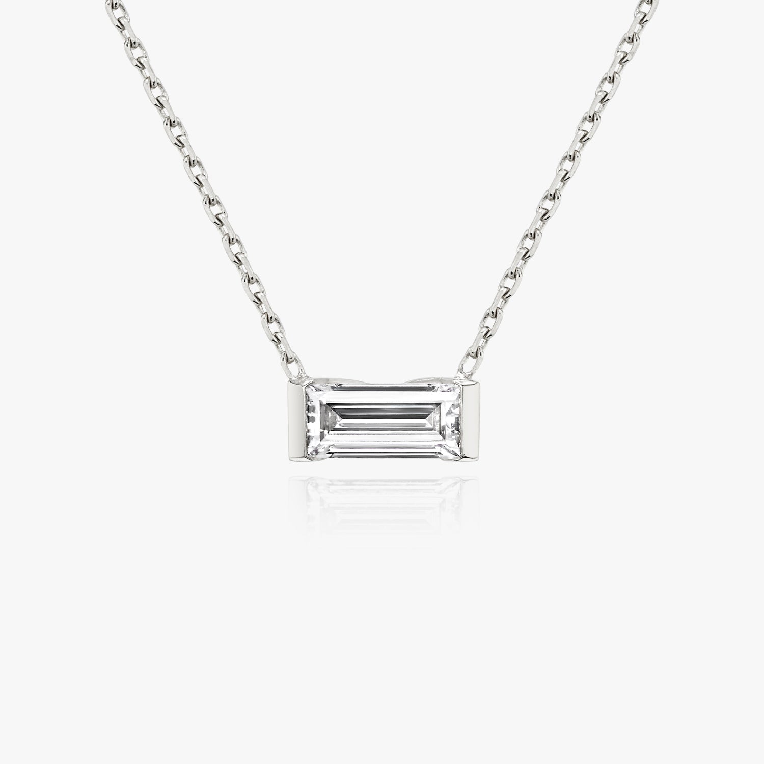 Baguette Semi-Bezel Necklace
