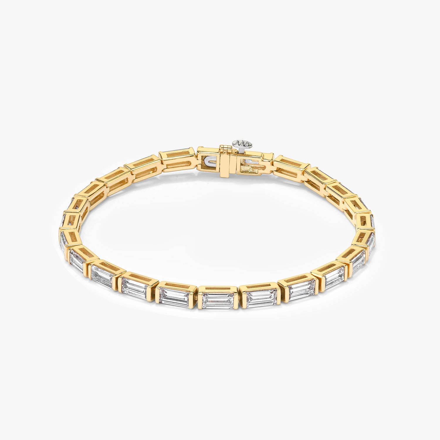Lab-Grown Baguette Diamond Tennis Bracelet - Image 3