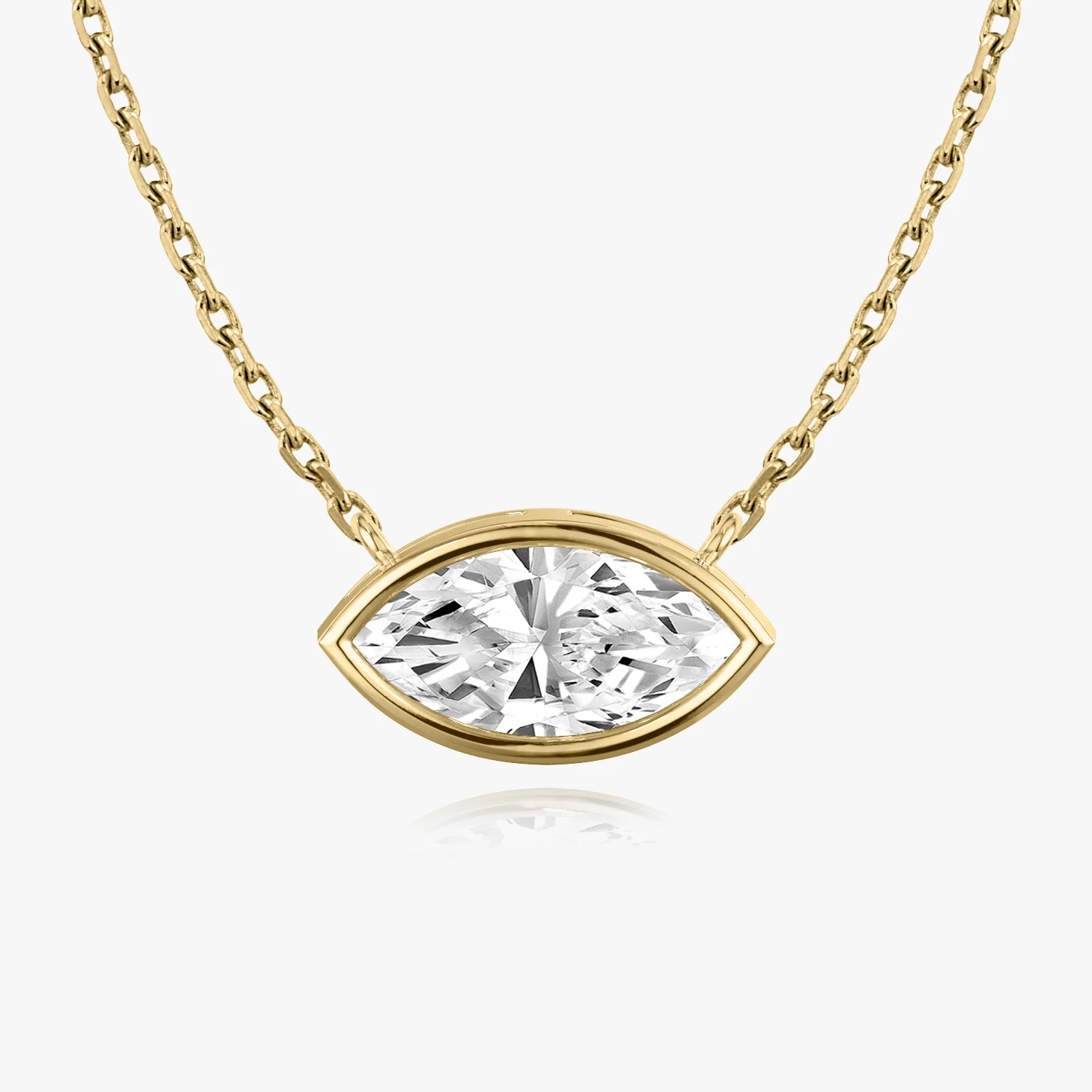 Bezel Solitaire Necklace Marquise - Image 3