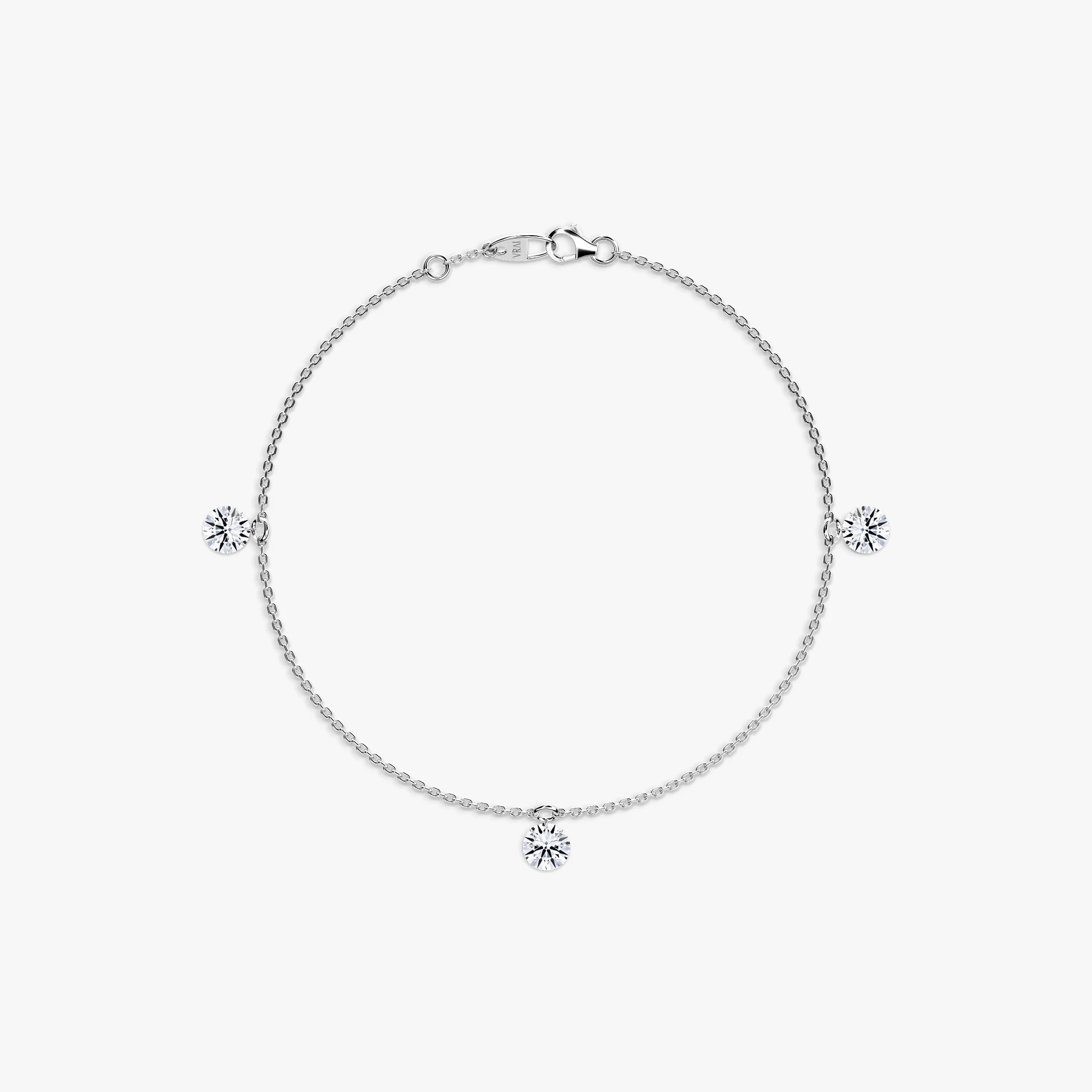 Floating 3 Station Bracelet 0.50ct