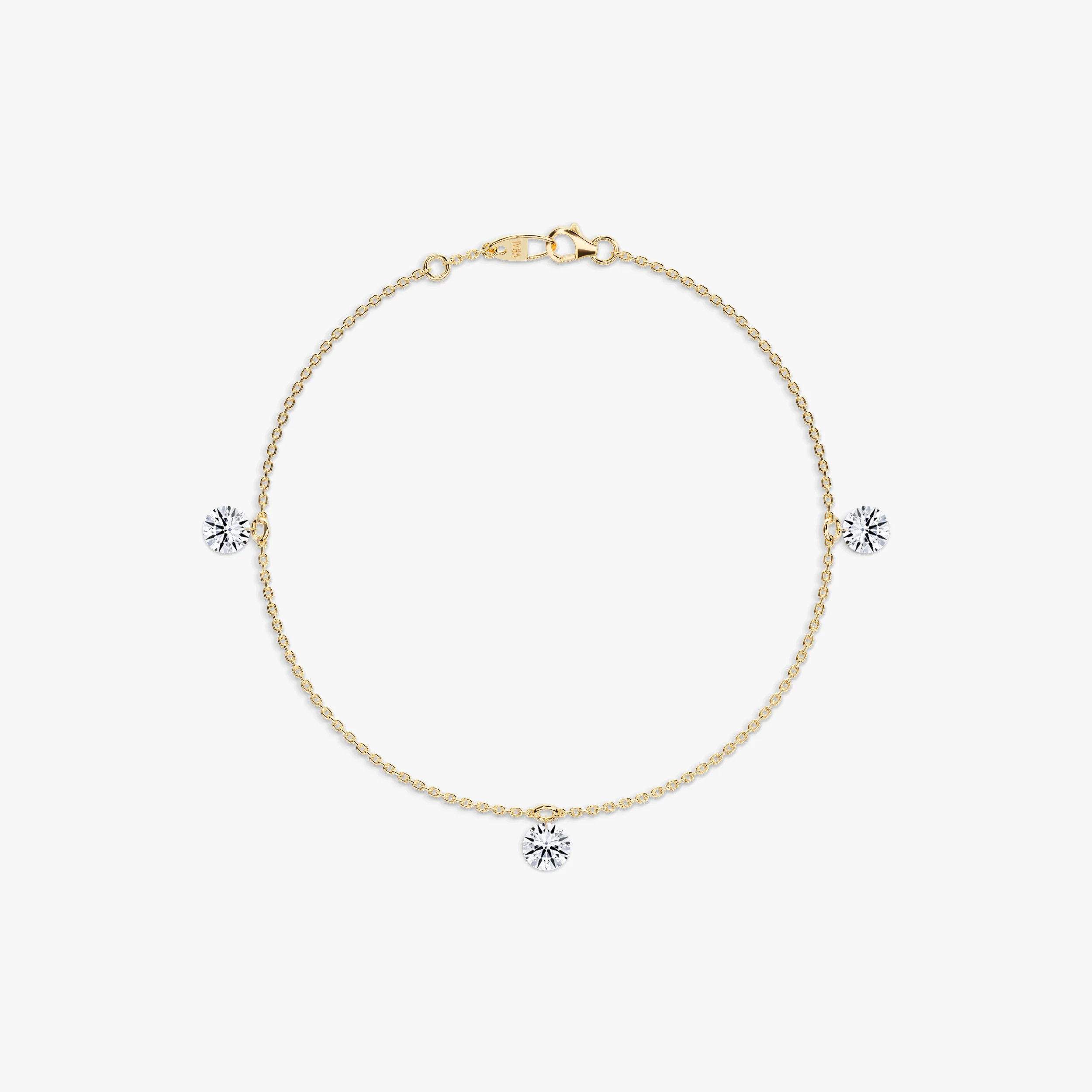 Floating 3 Station Bracelet 0.50ct - Image 2