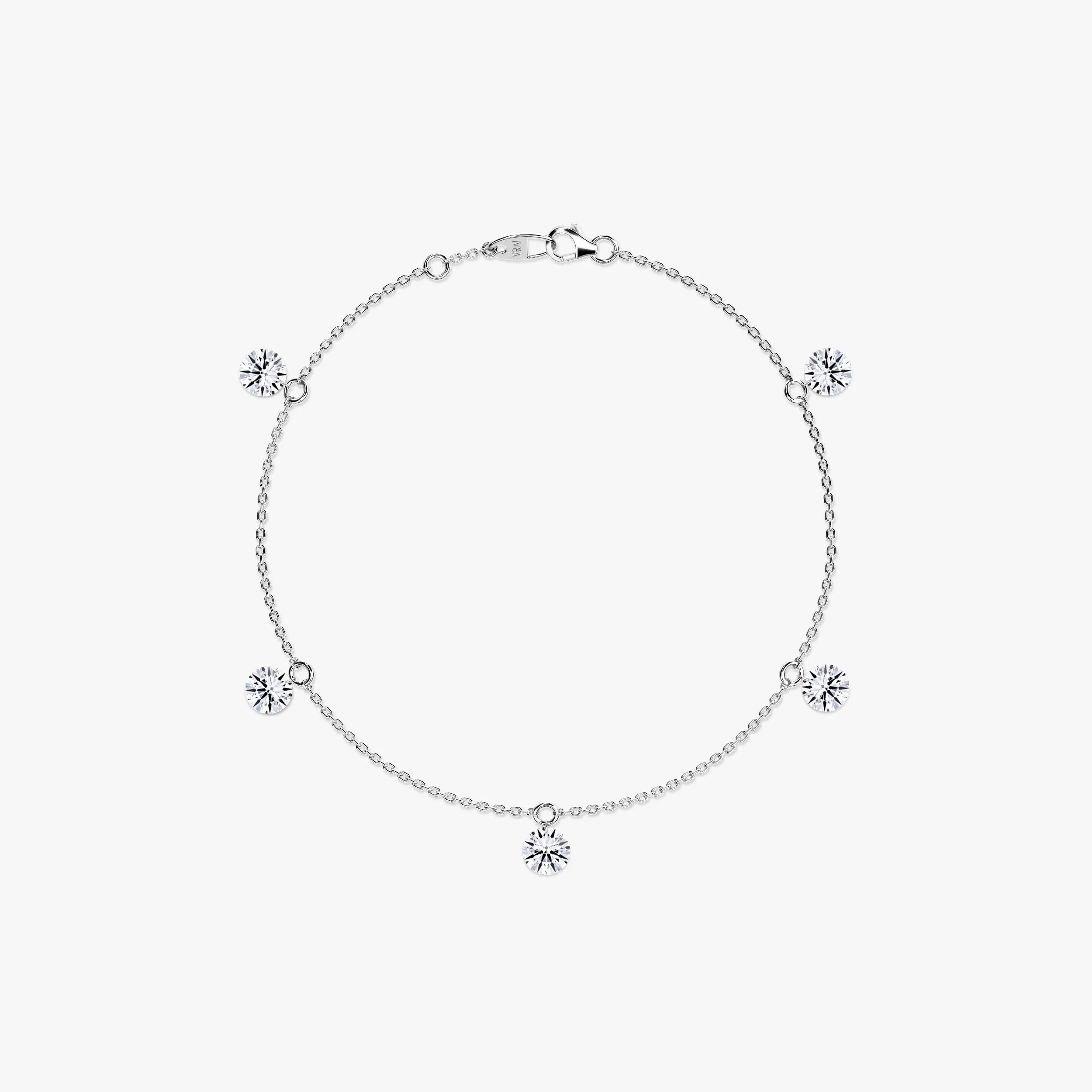 Floating 5 Station Bracelet 0.50ct