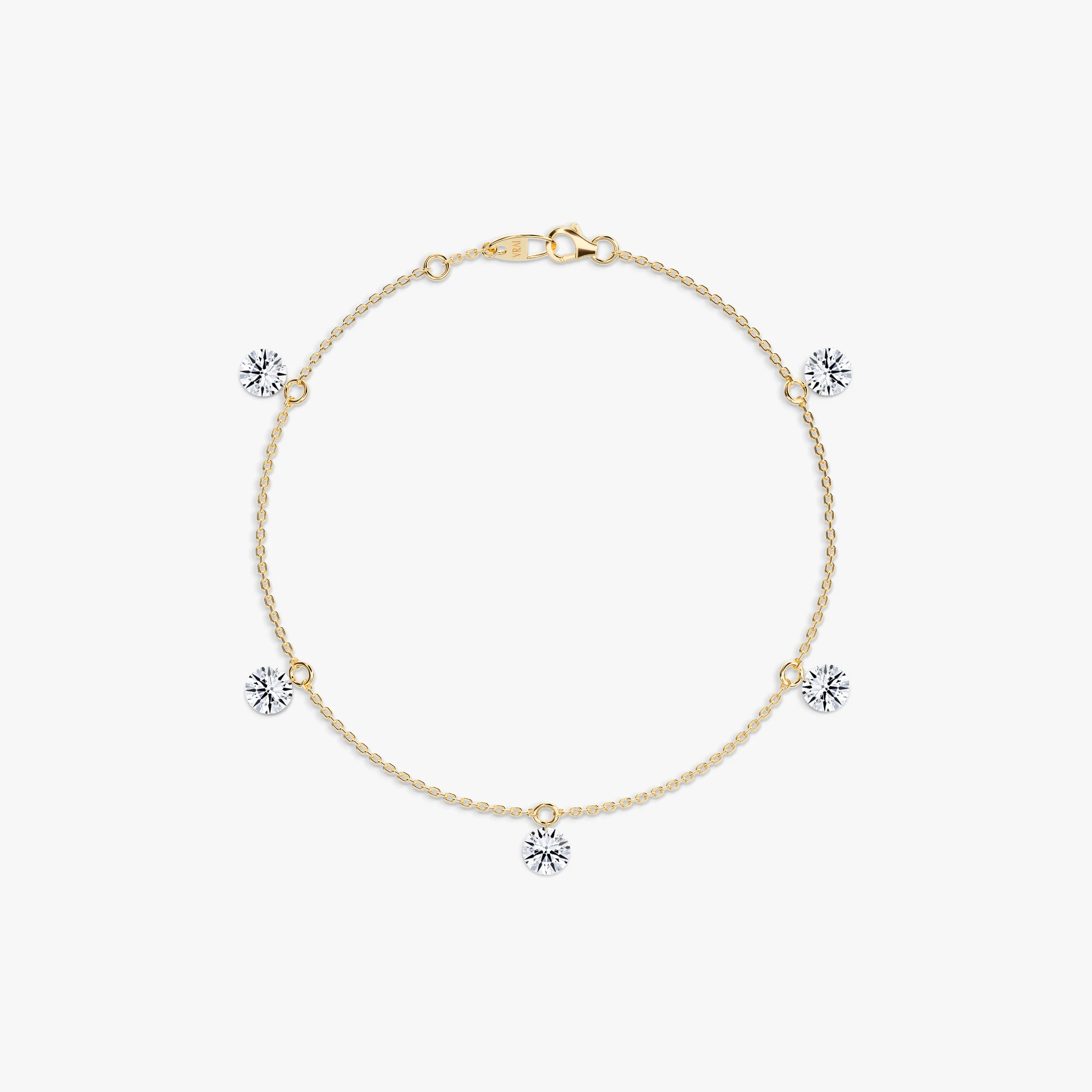 Floating 5 Station Bracelet 0.50ct - Image 2