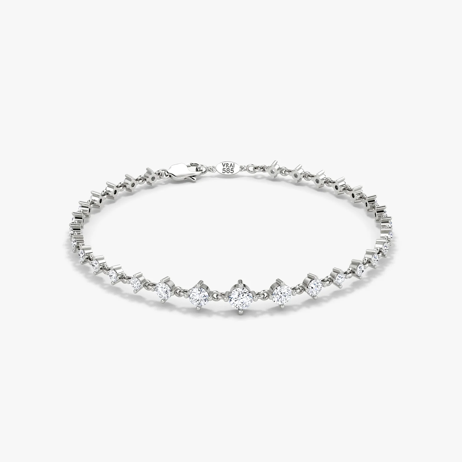 Full Linked Tennis Bracelet Round-1.70ctw