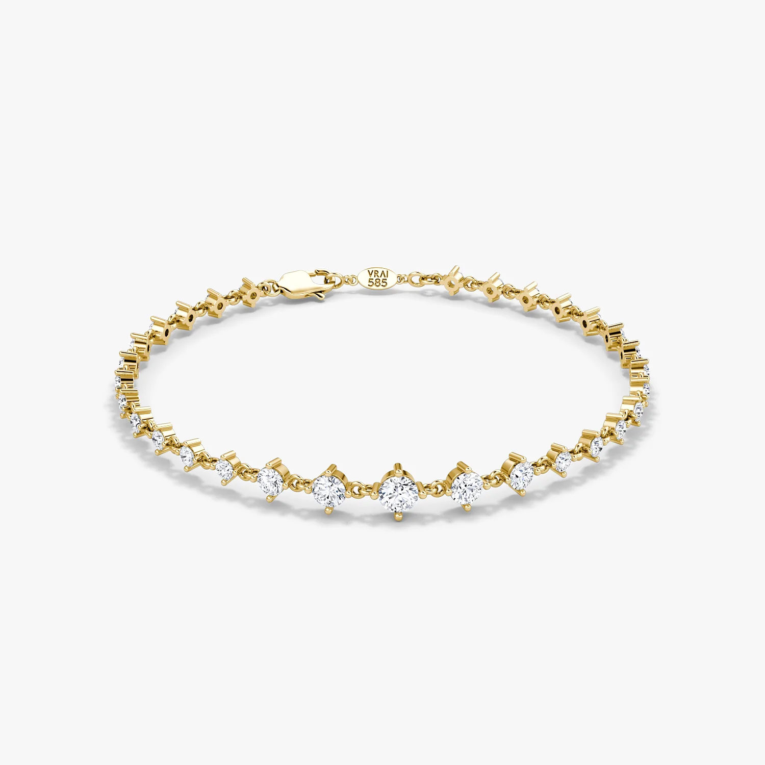 Full Linked Tennis Bracelet Round-1.70ctw - Image 2