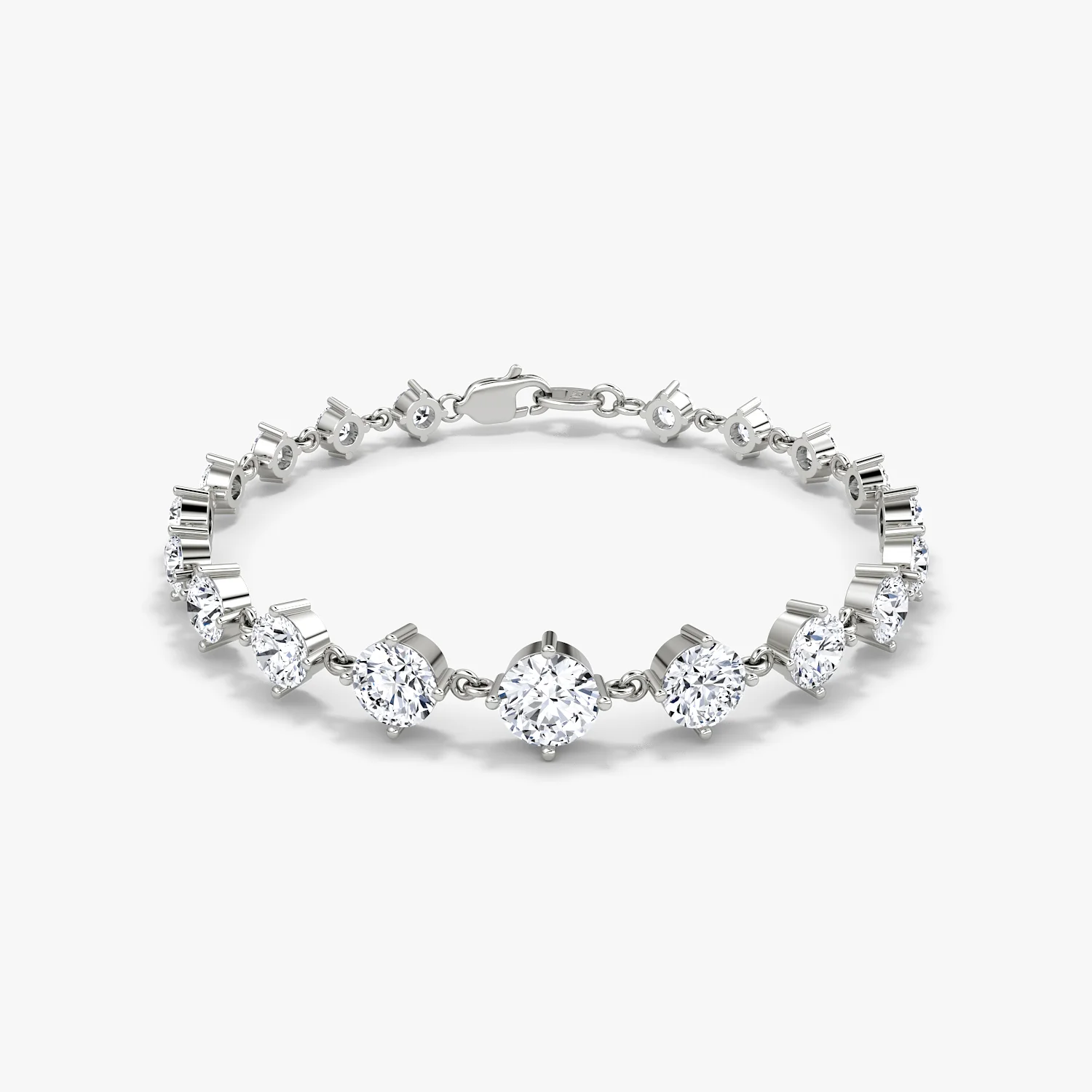 Full Linked Tennis Bracelet Round