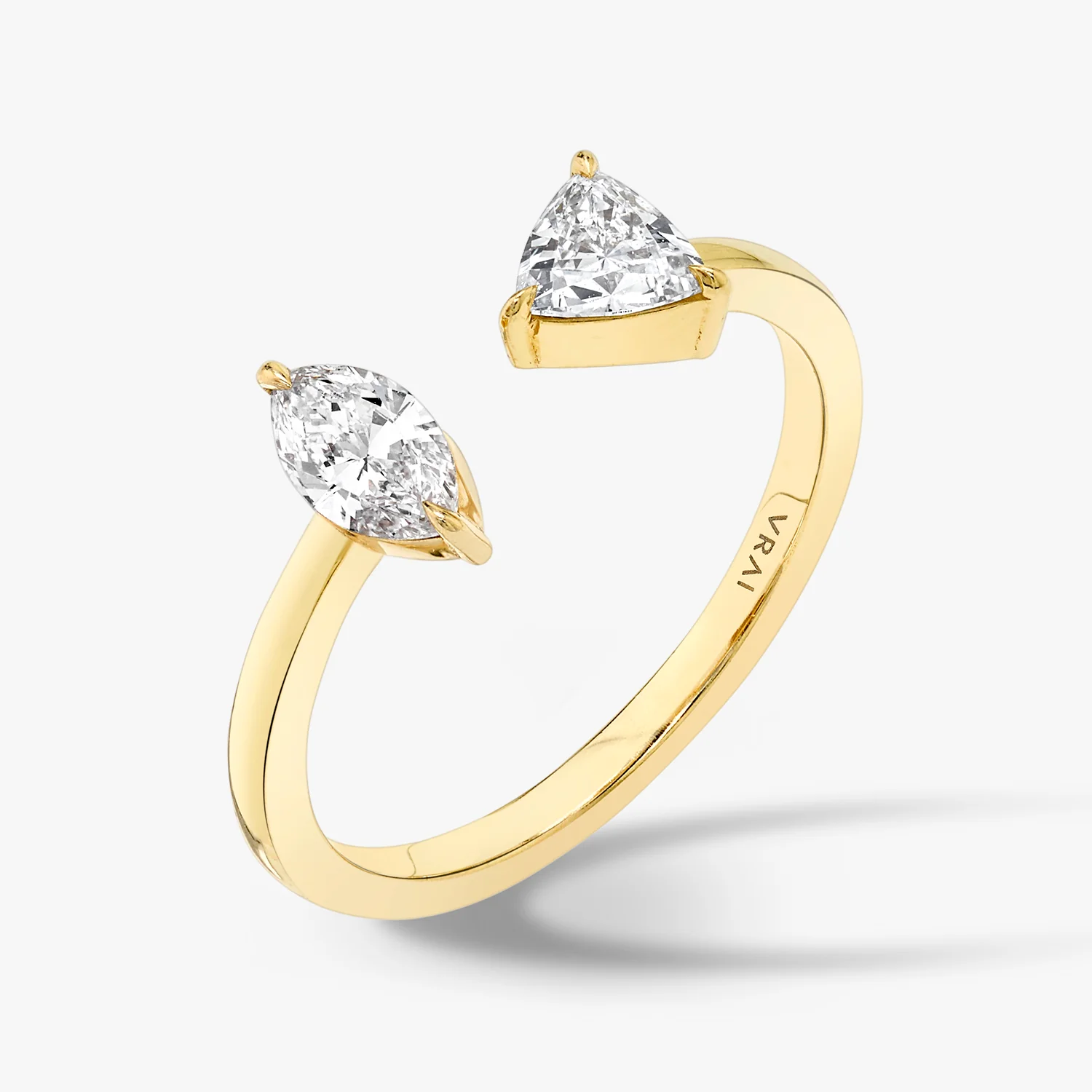Mixed Cuff Ring - Marquise and Trillion