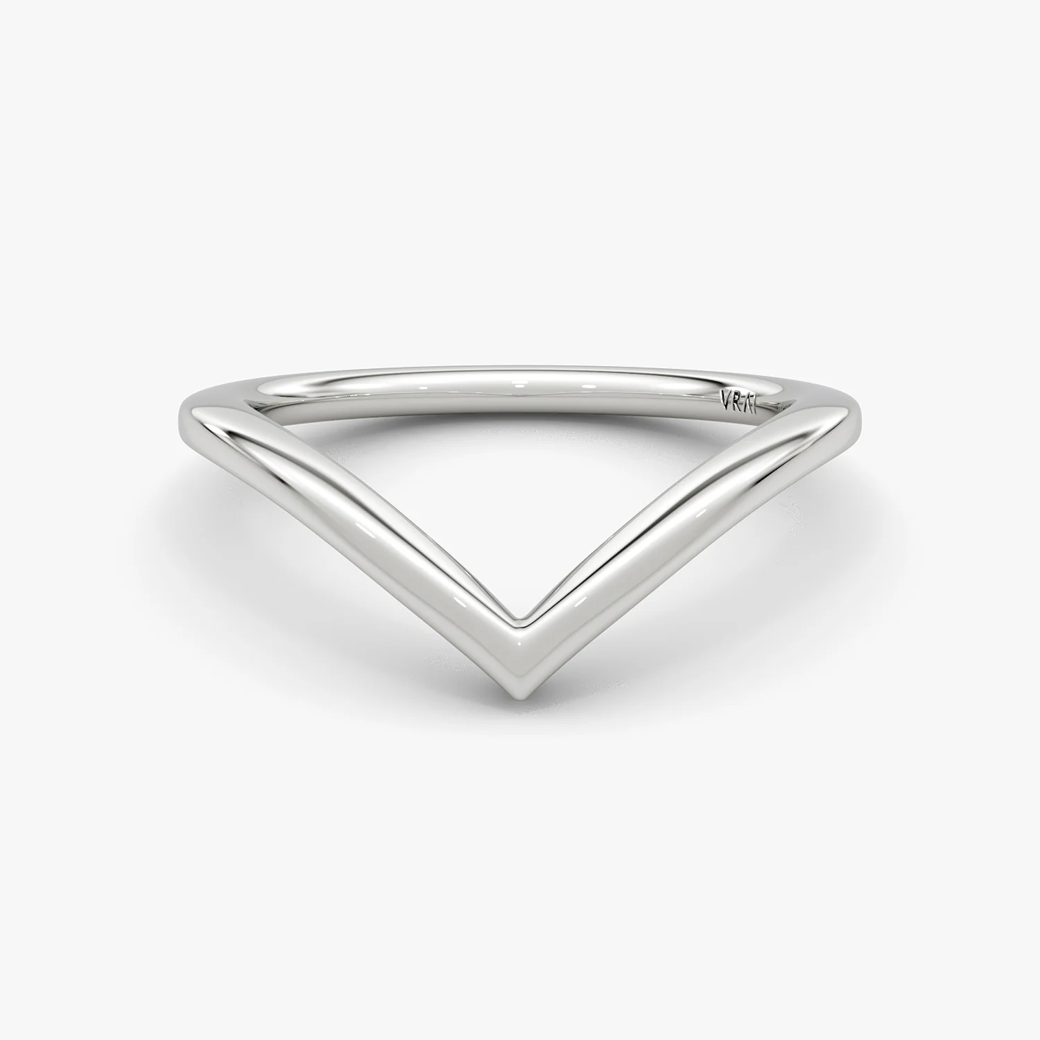 Petite Signature V Band Plain Platinum
