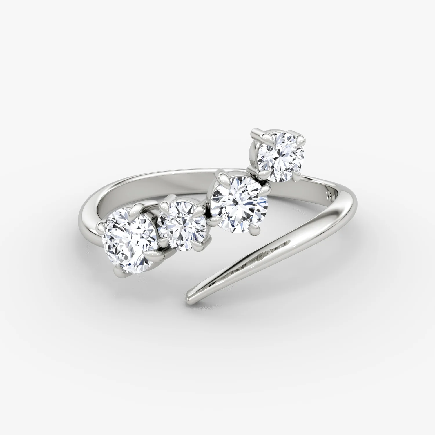 Round Constellation Cluster Bypass Ring RD-0.61ct