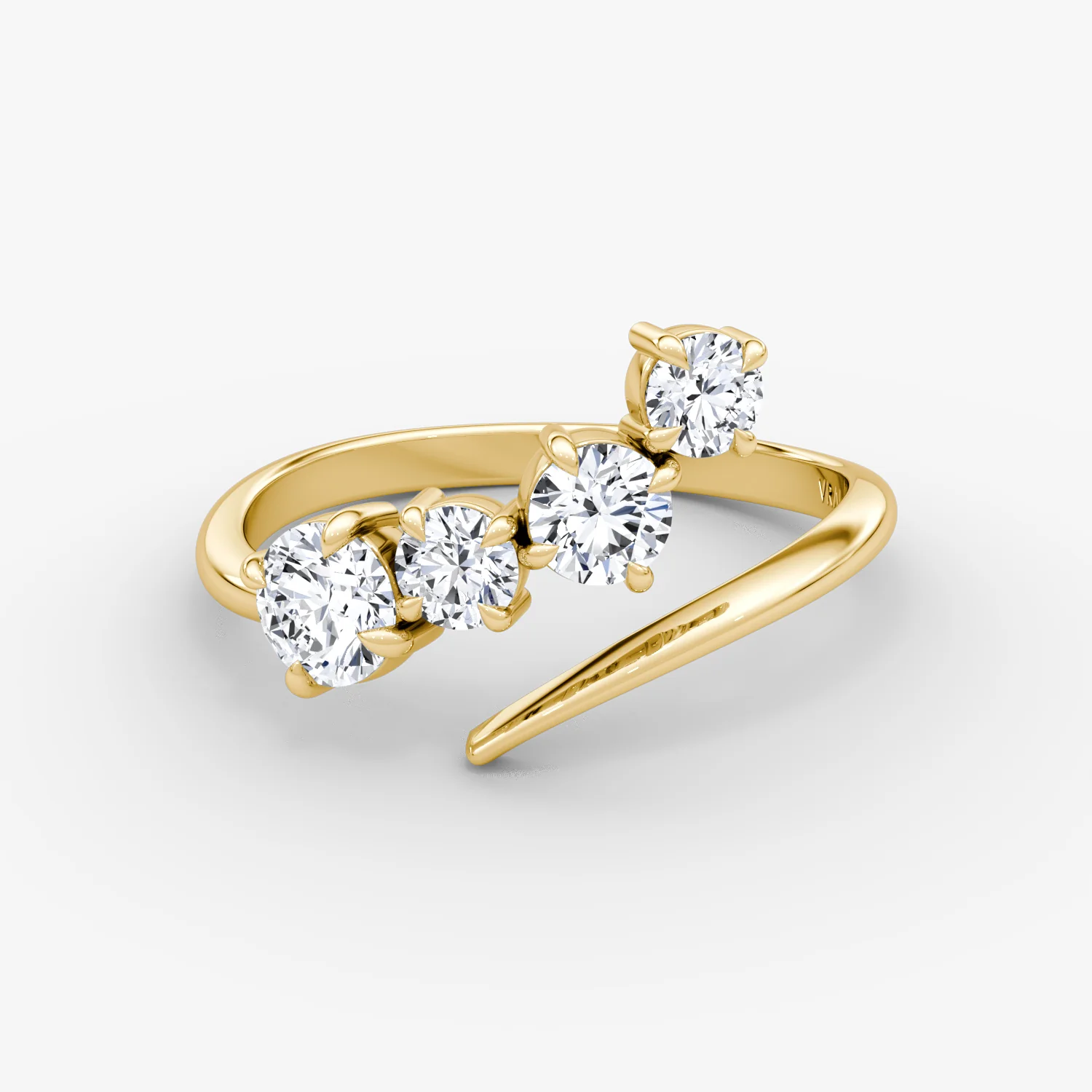 Round Constellation Cluster Bypass Ring RD-0.61ct - Image 2