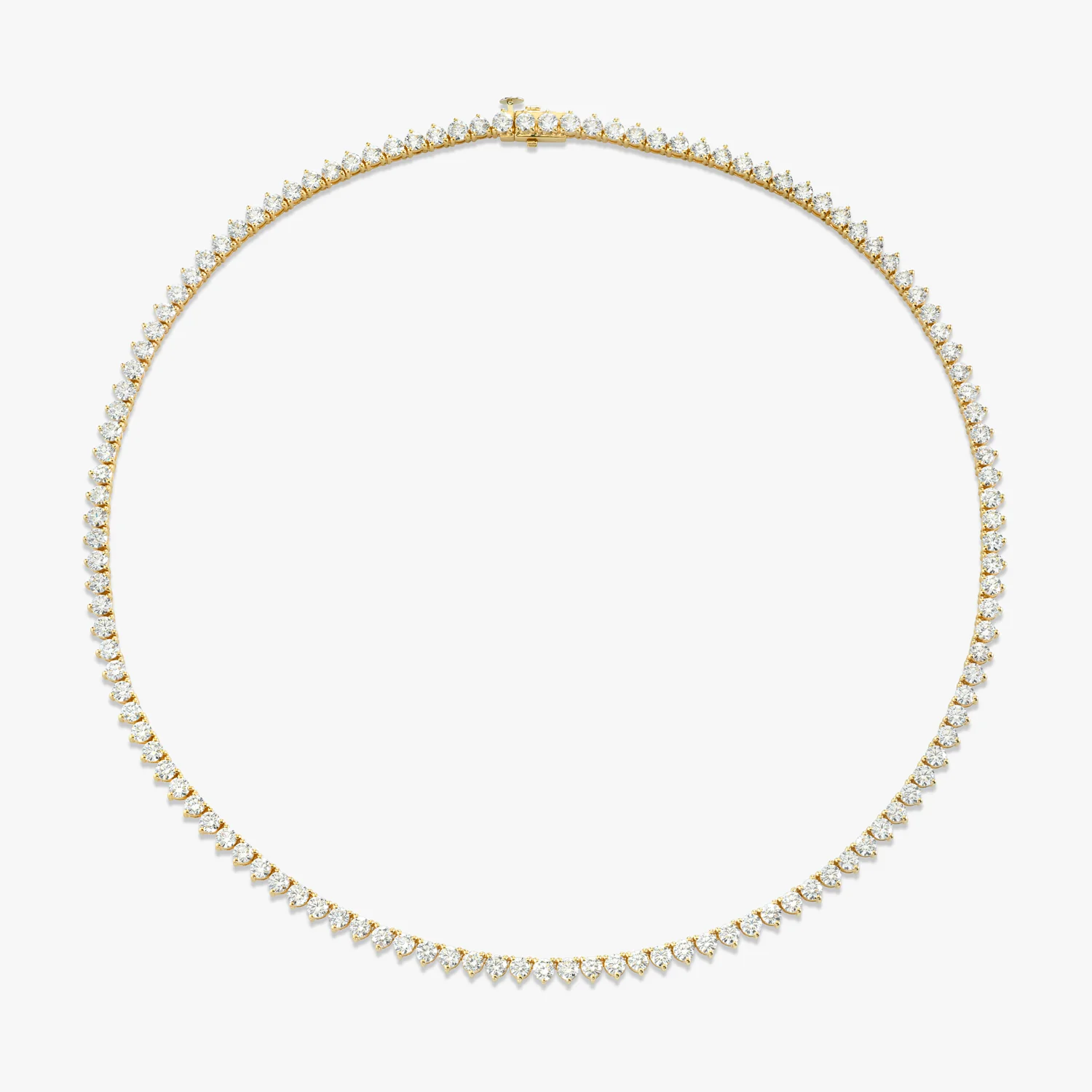 Round Diamond Tennis Necklace -Medium - Image 2