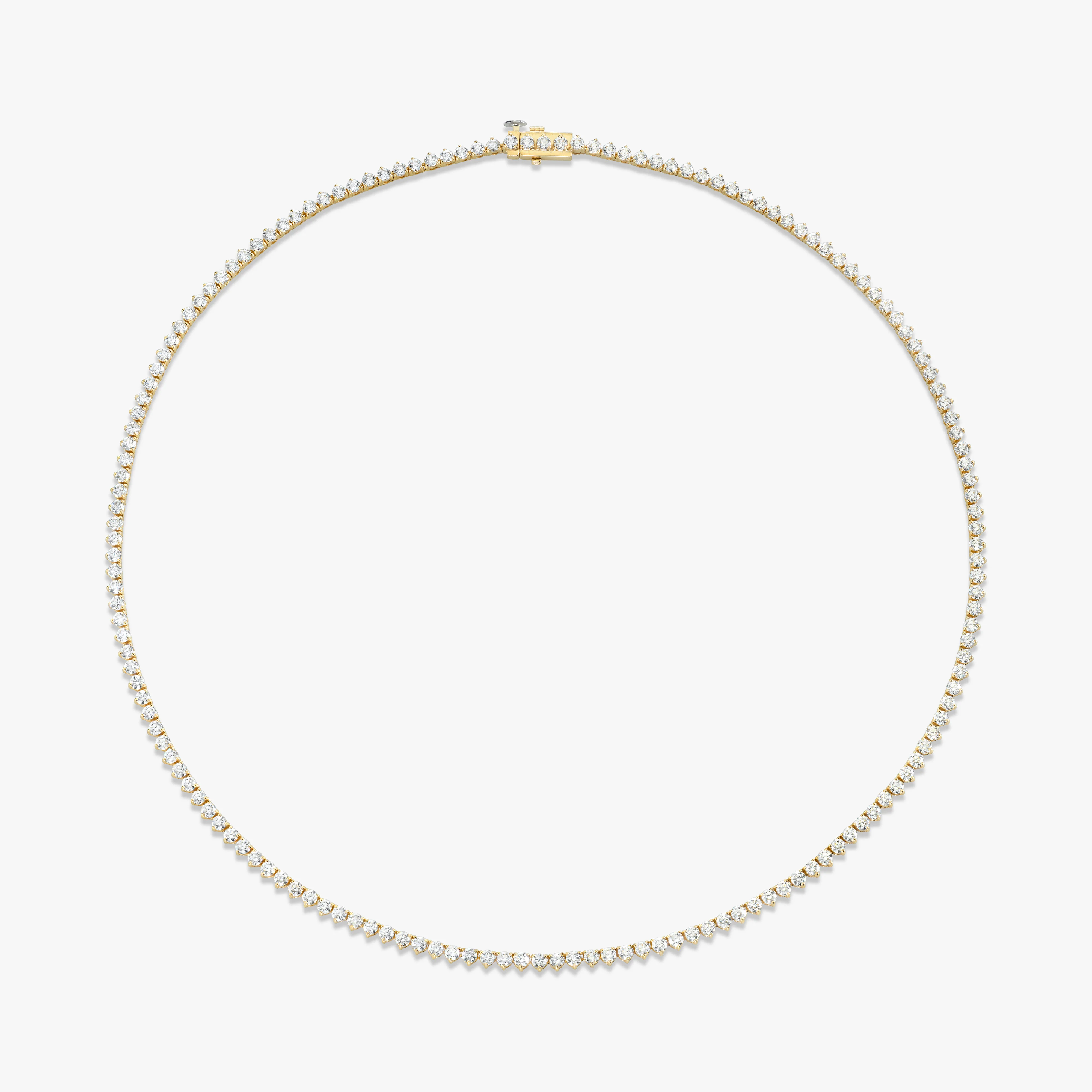 Round Diamond Tennis Necklace - Petite - Image 2