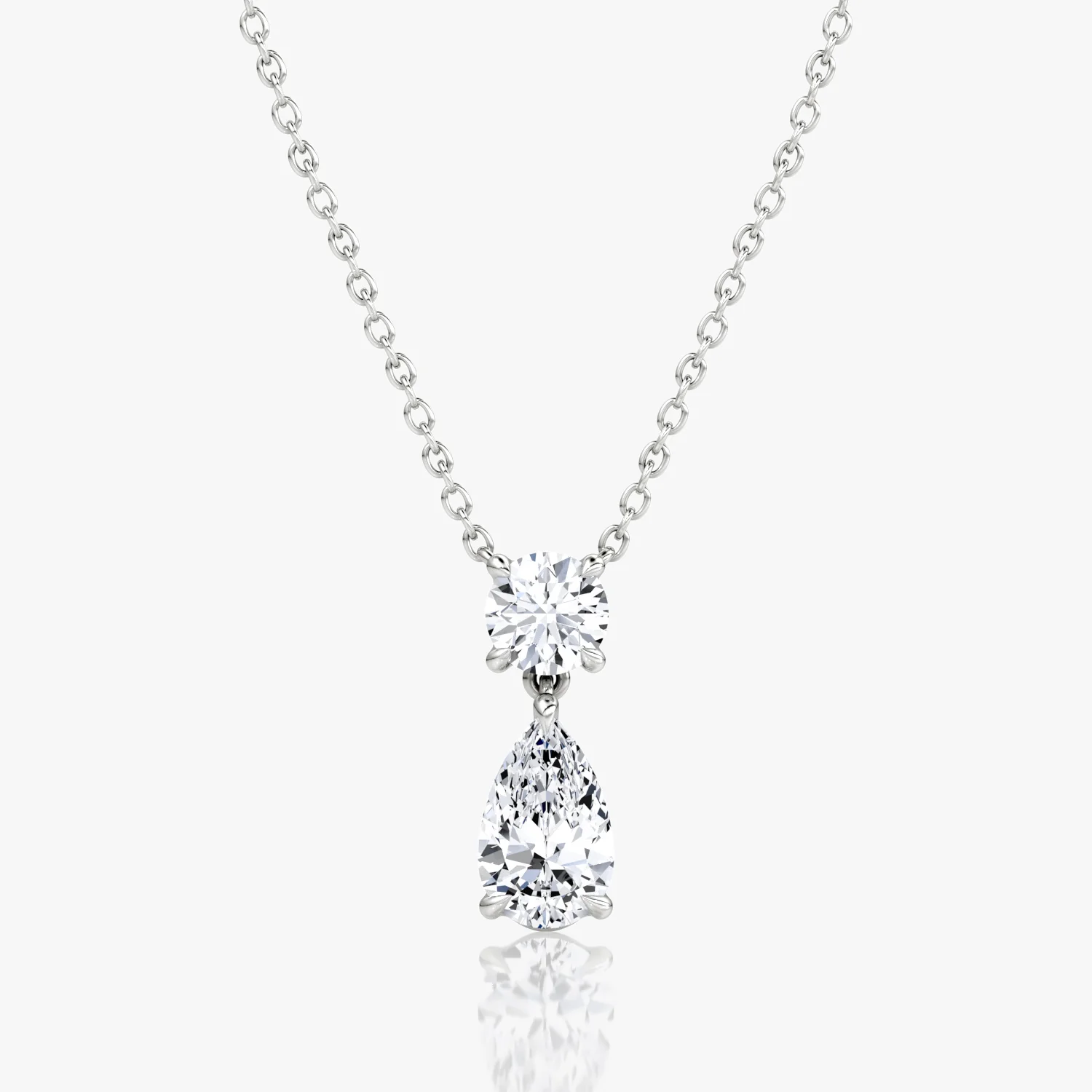 Signature Drop Necklace RD and PS -14K