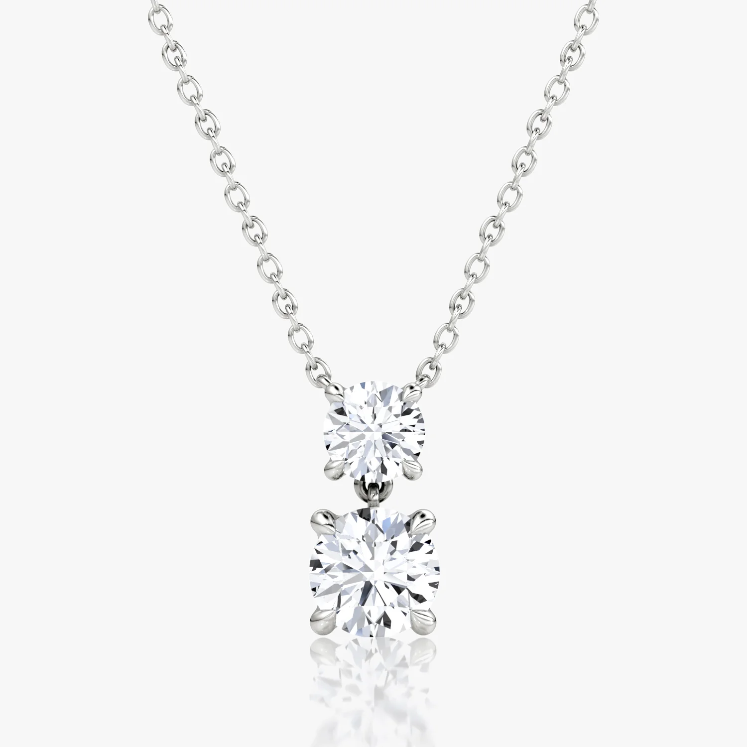 Signature Drop Necklace RD and RD -14K