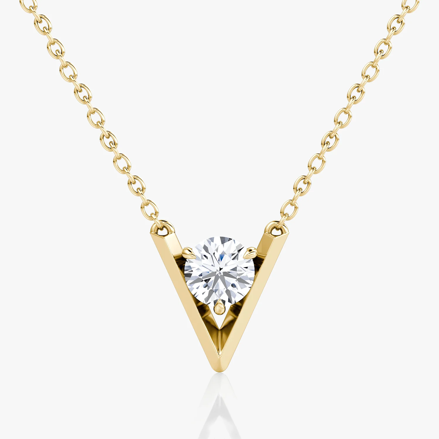 Signature V Necklace-0.50ctw