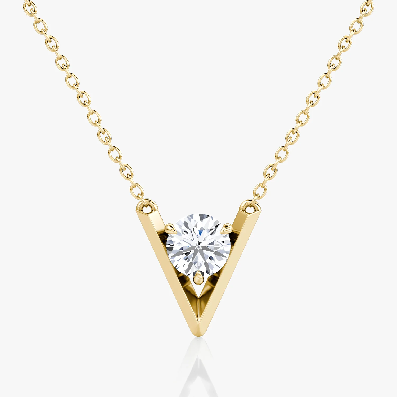 Signature V Necklace-0.75ctw