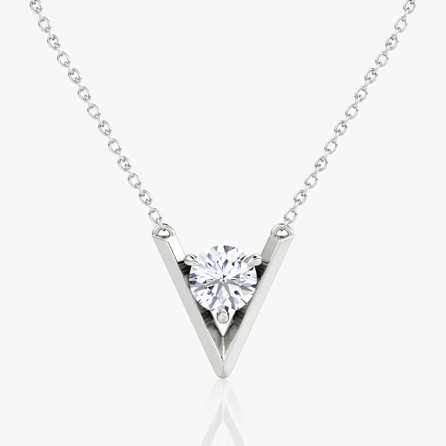 Signature V Necklace-1.0ctw - Image 2
