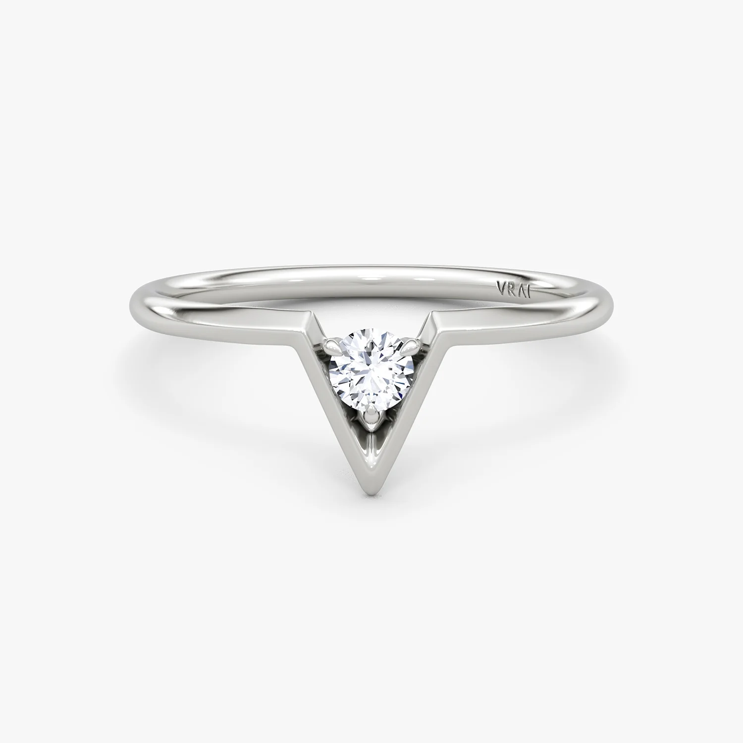 Signature V Ring-Silver-0.10ctw