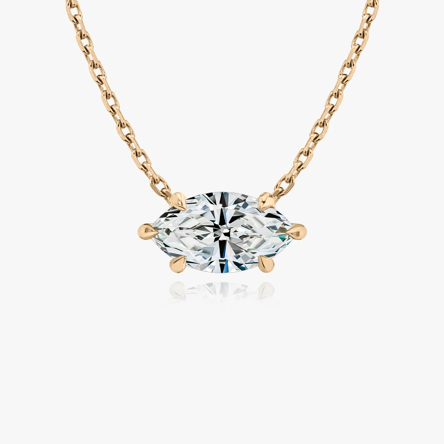 Solitaire Marquise Diamond Necklace