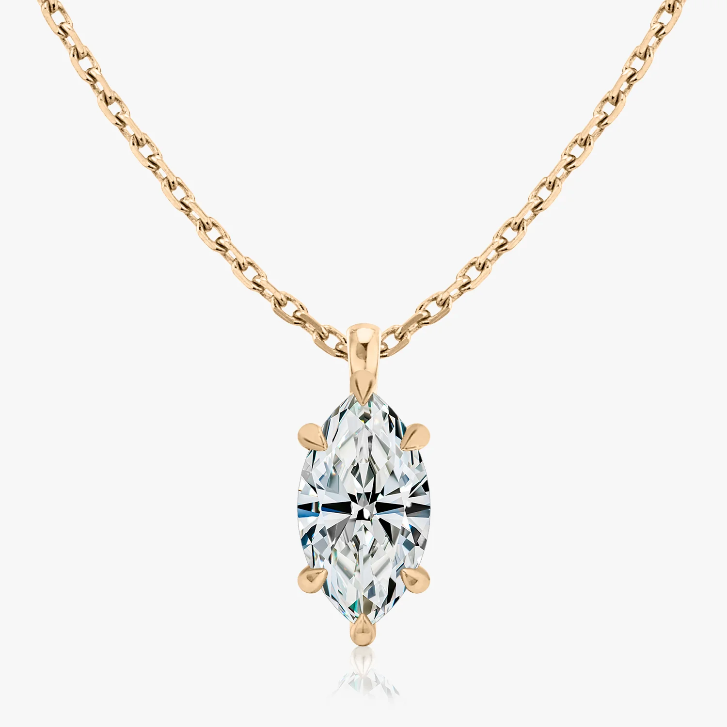 Solitaire Marquise Diamond Pendant