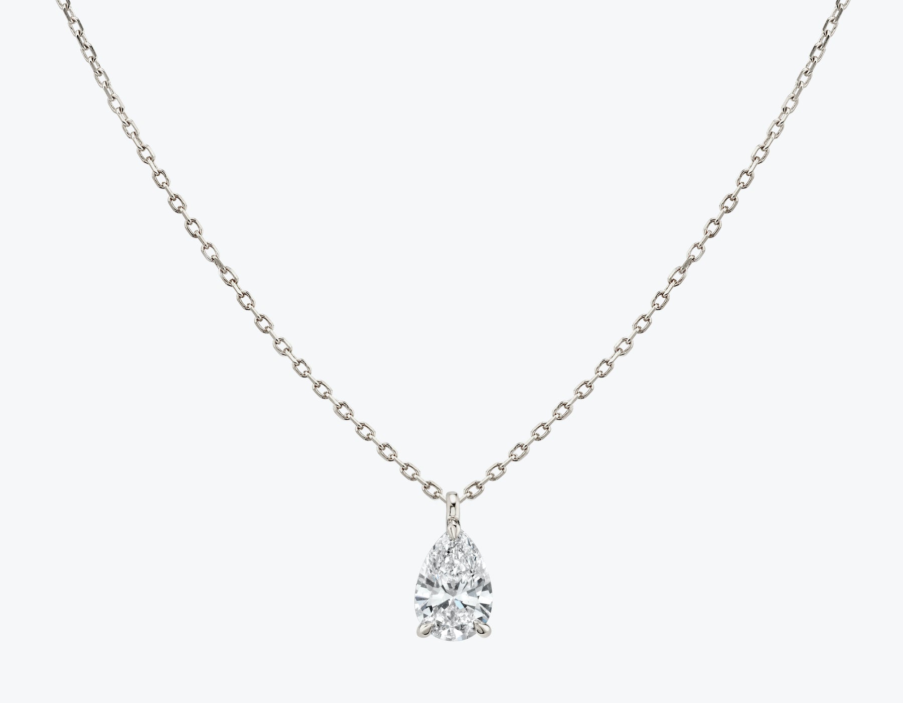 Solitaire Pear Diamond Pendant - Image 3