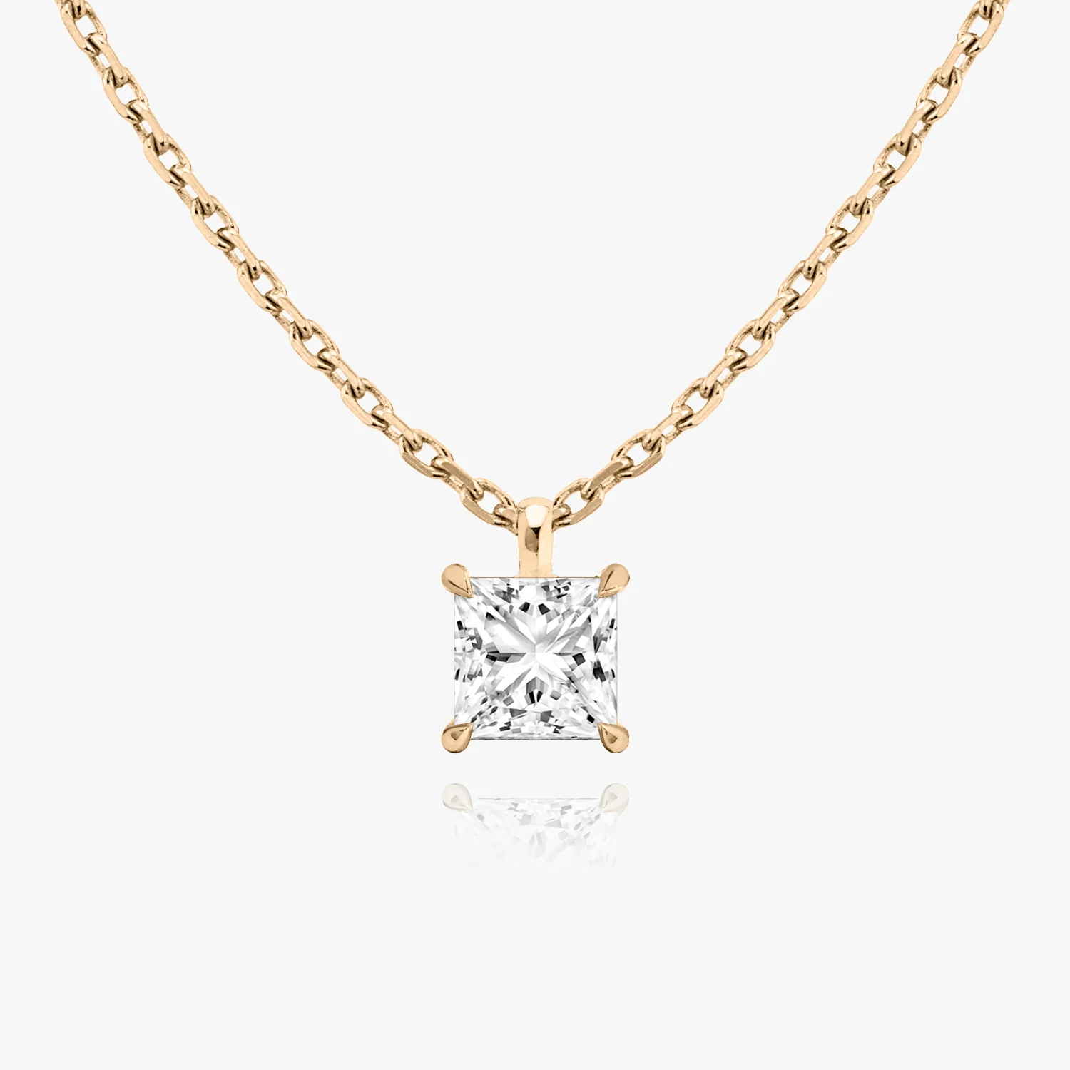 Solitaire Princess Diamond Pendant