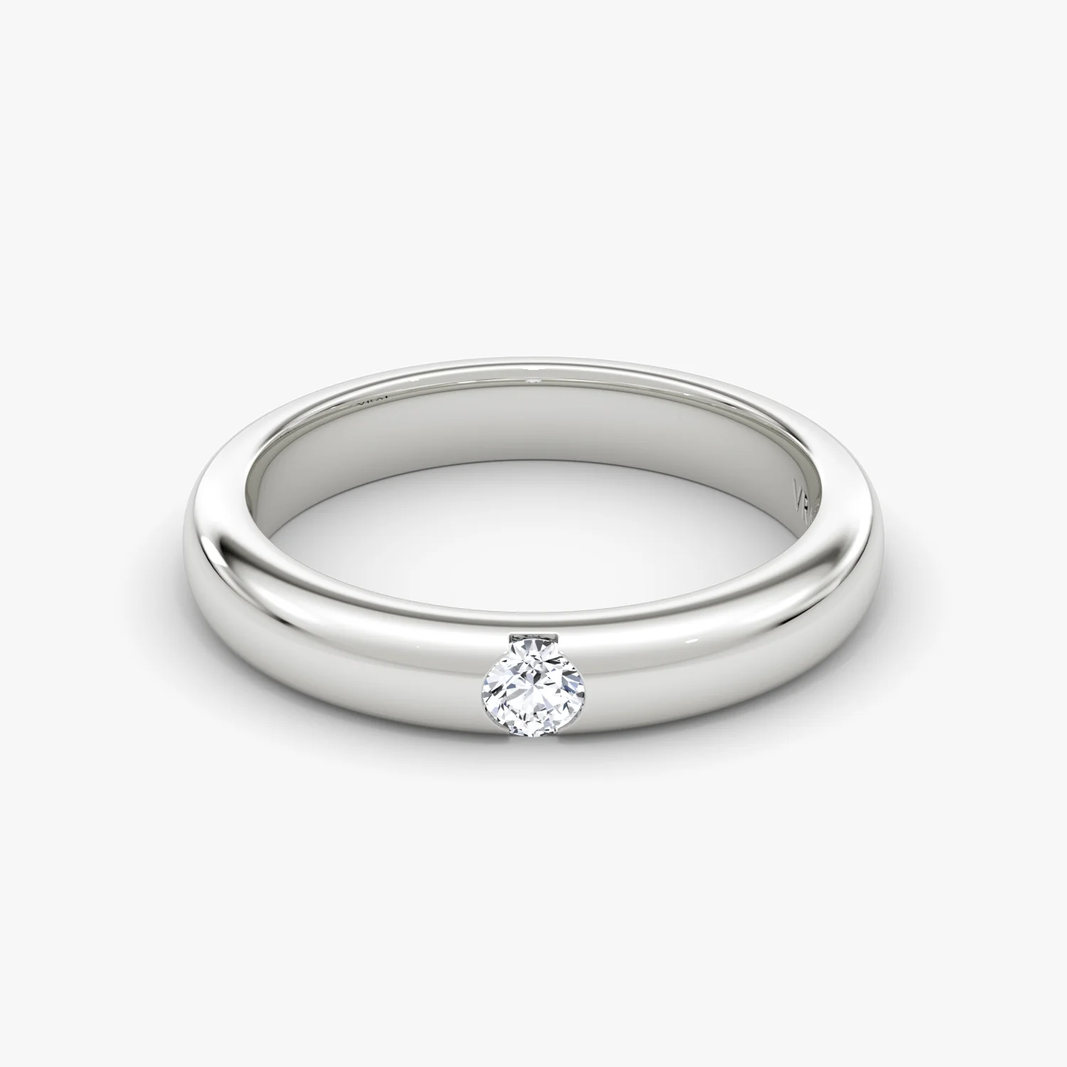 Solitaire Round Band Original White Gold
