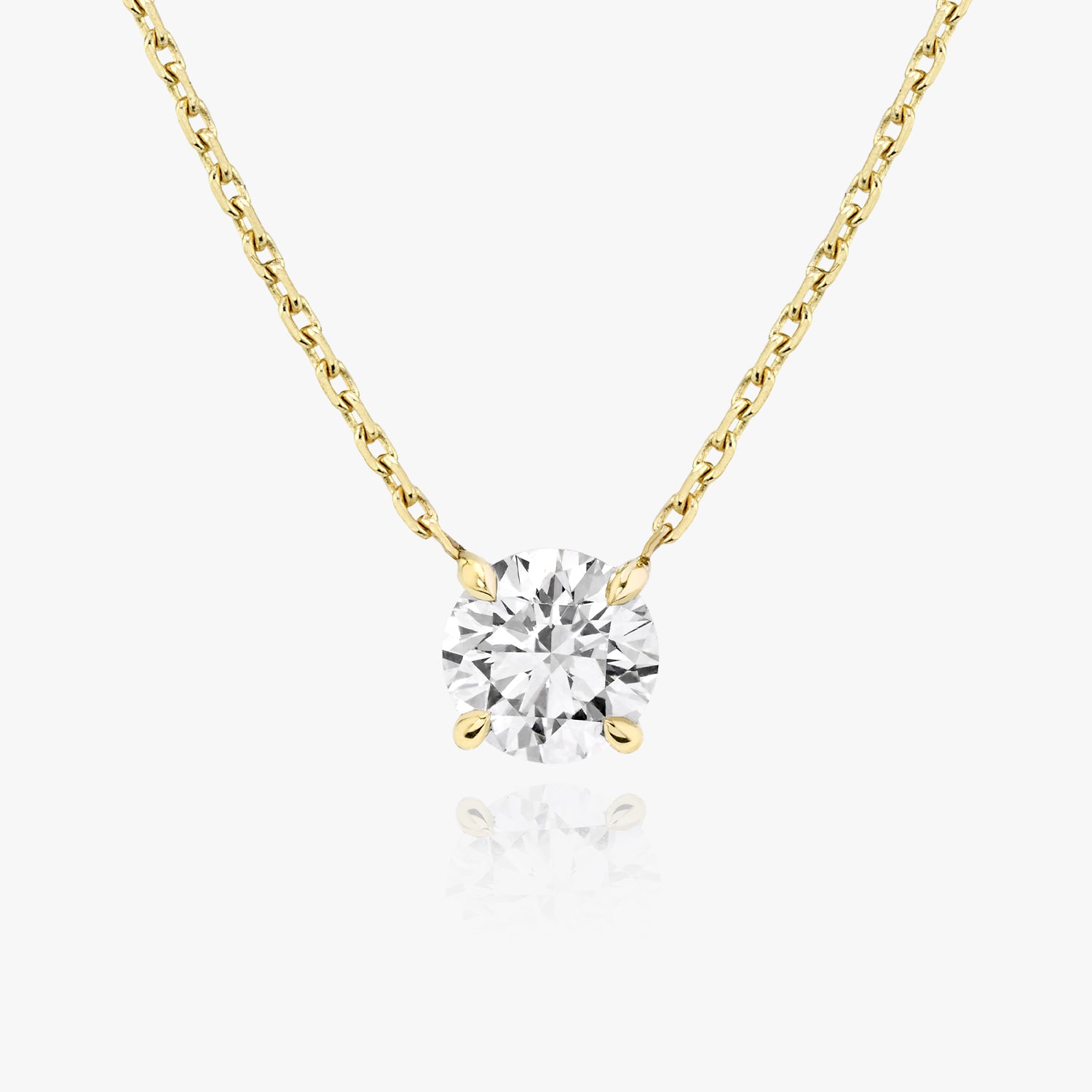 Solitaire Round Brilliant Diamond Necklace - Image 3