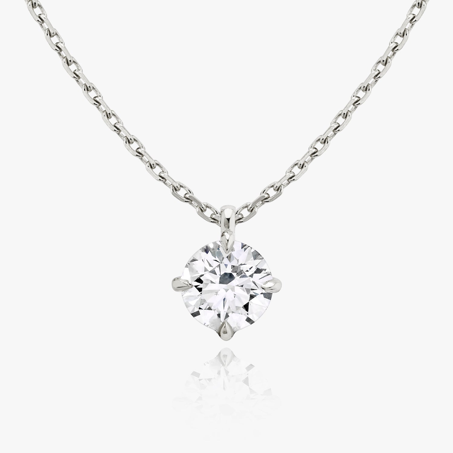 Solitaire Round Brilliant Diamond Pendant Colorless - Image 3