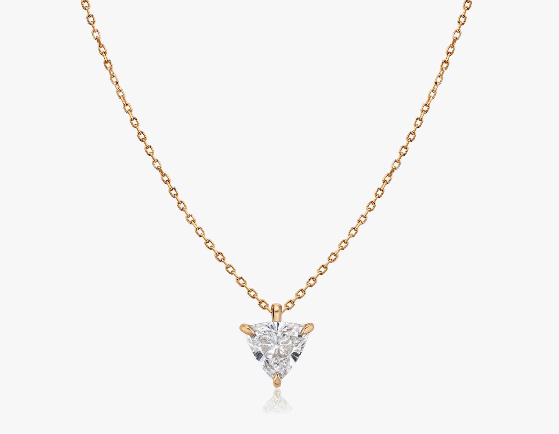 Solitaire Trillion Diamond Pendant - Image 5