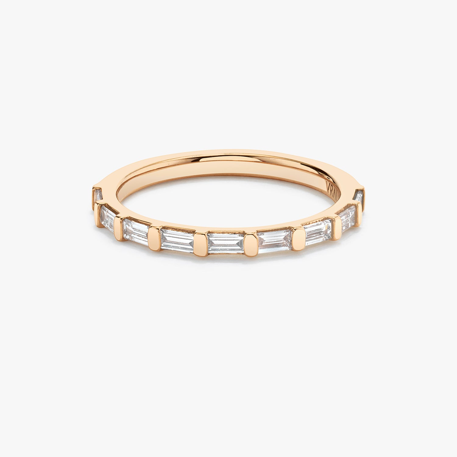 The Baguette Bar Band Half Rose Gold