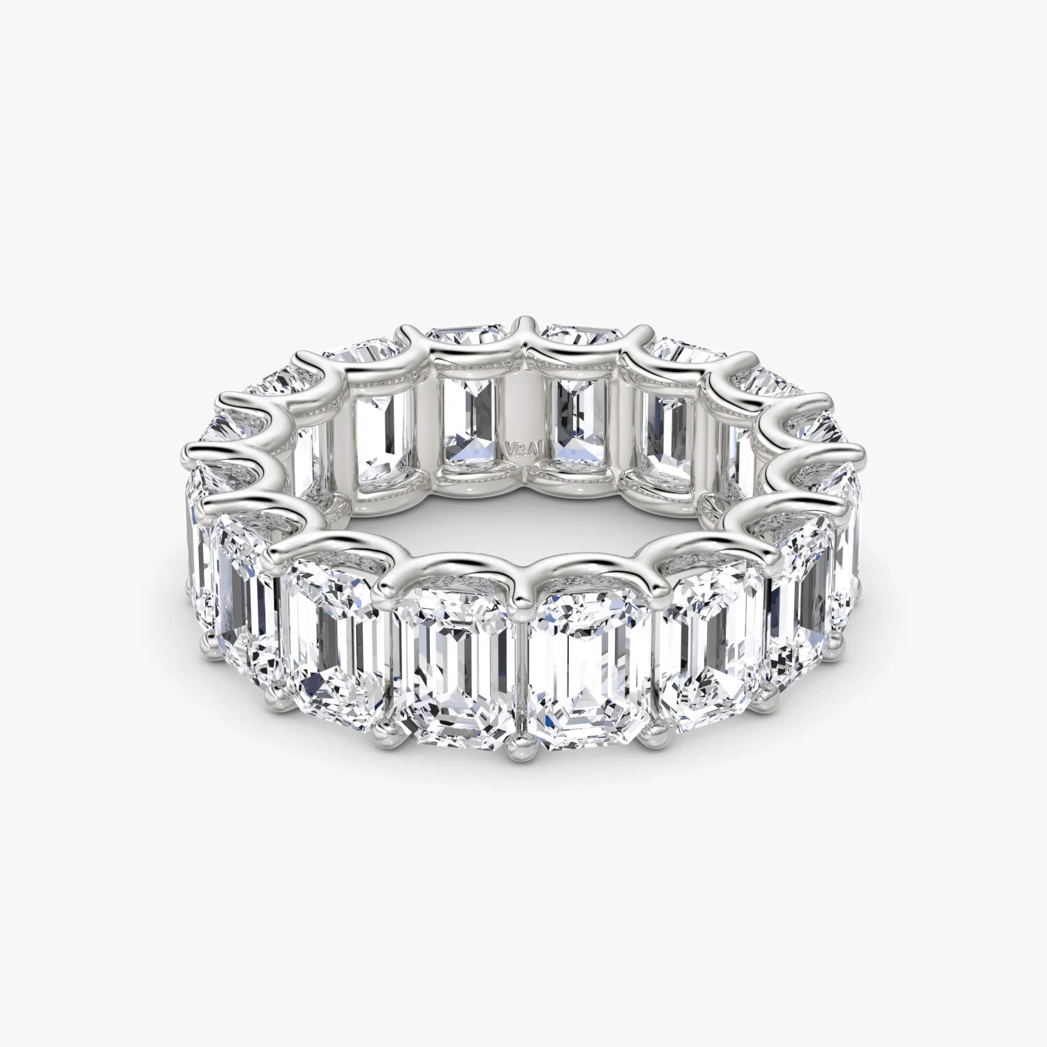 The Eternity Band Emerald 8.0ctw White Gold