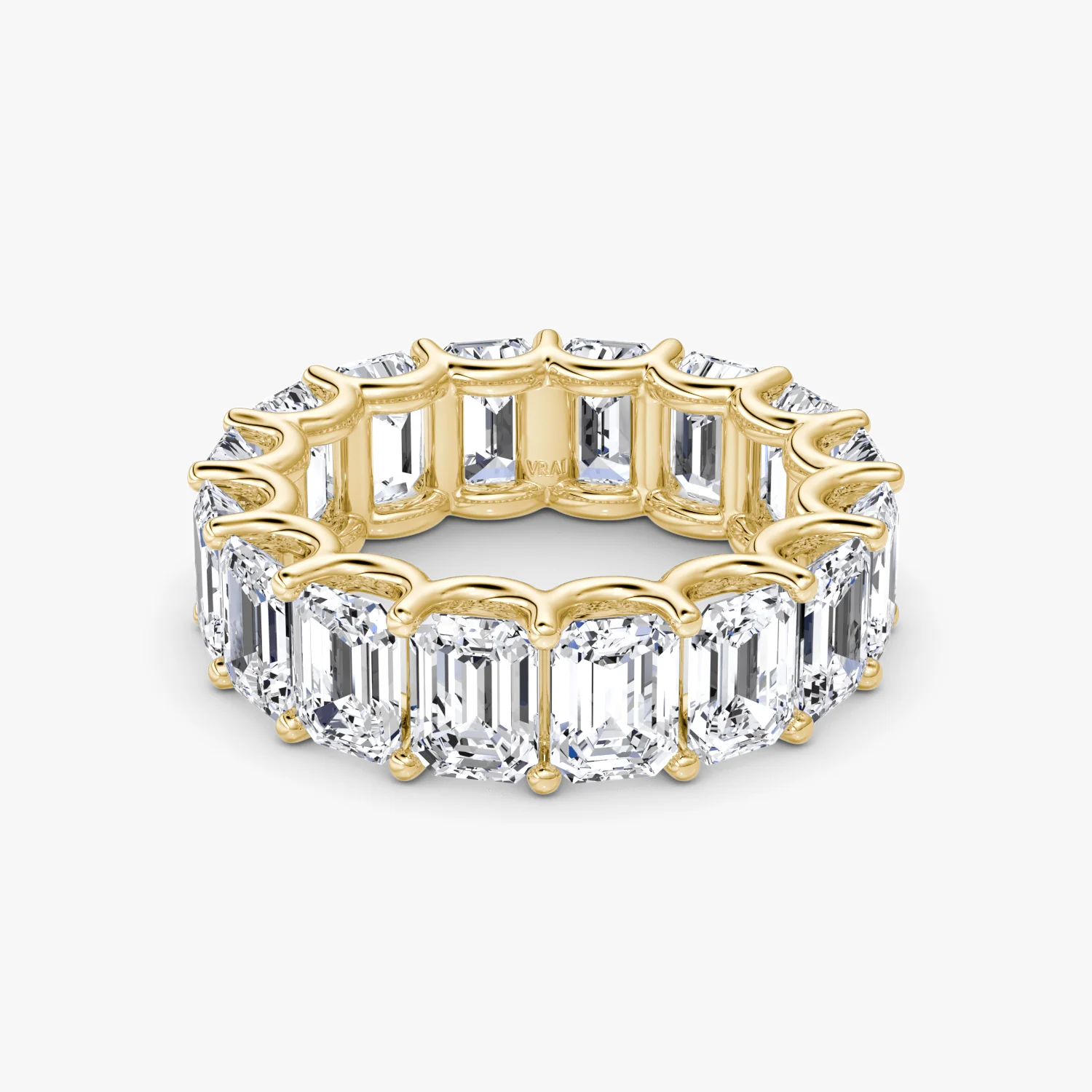 The Eternity Band Emerald 8.0ctw Yellow Gold