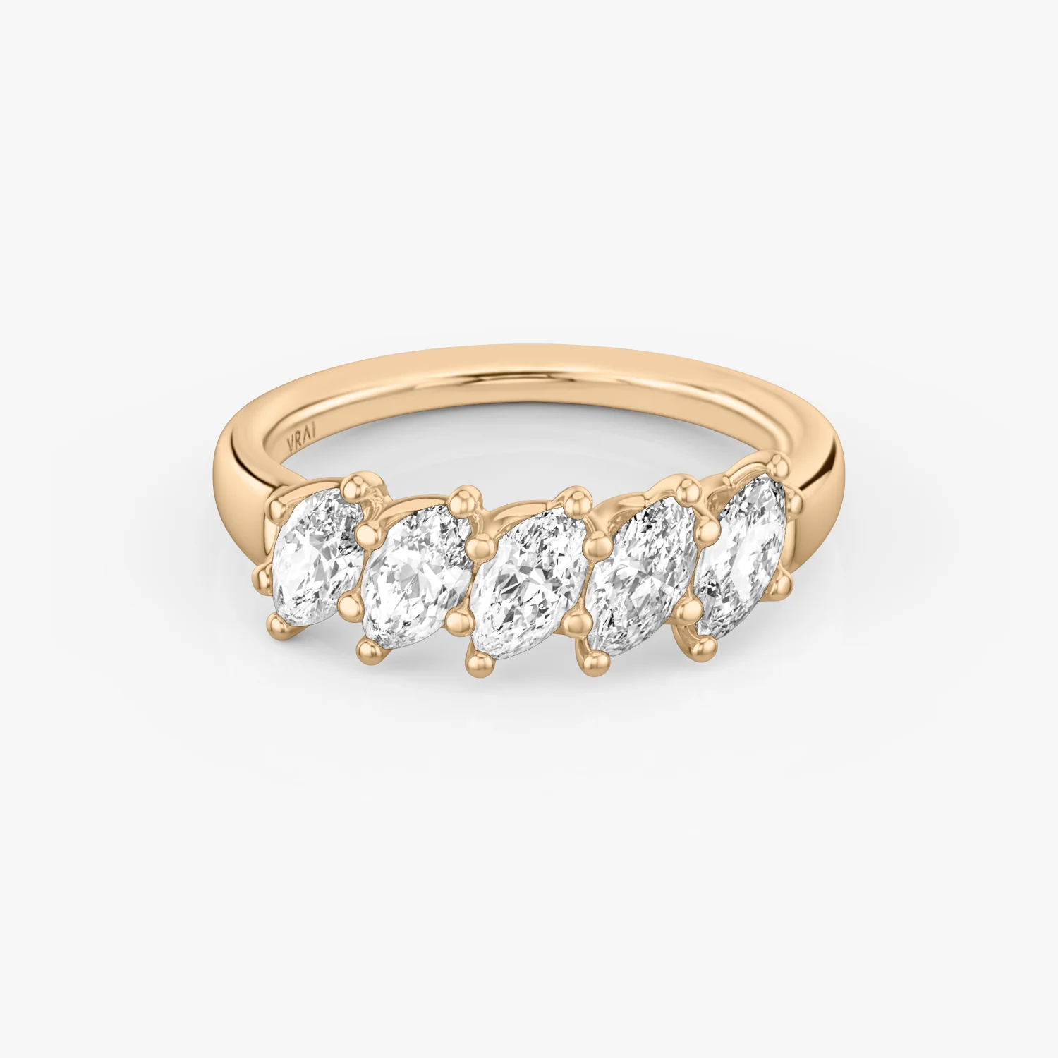The Five Stone Band Marquise 1.25ct Rose Gold