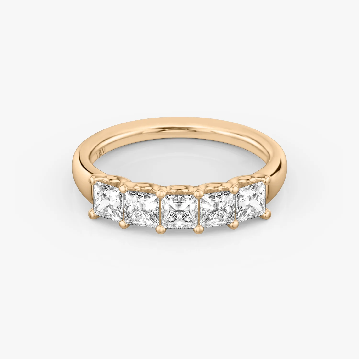 The Five Stone Band Princess 1.25ct Rose Gold