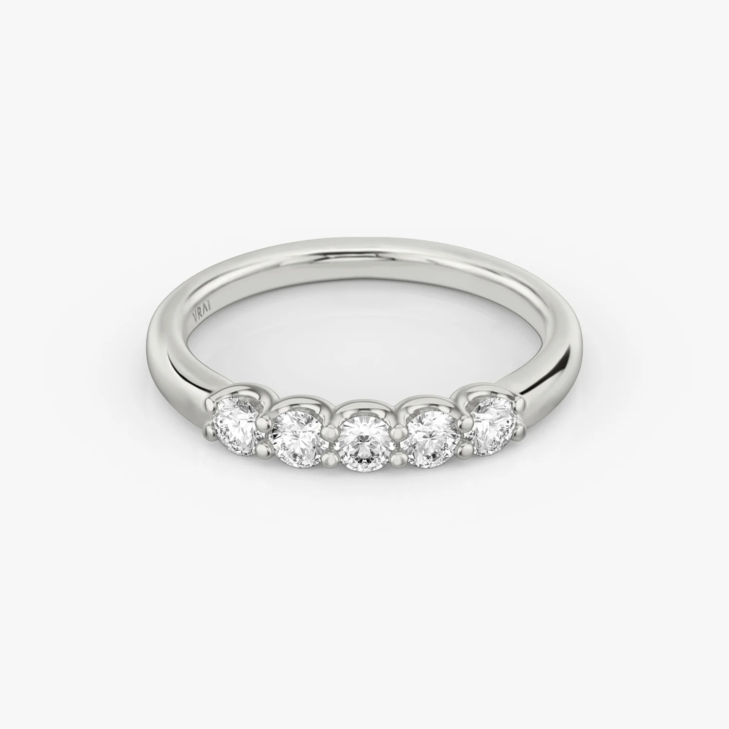 The Five Stone Band Round 0.50ctw Platinum
