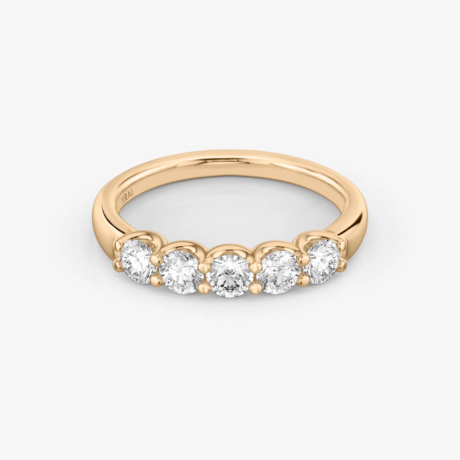 The Five Stone Band Round 0.80ct Rose Gold