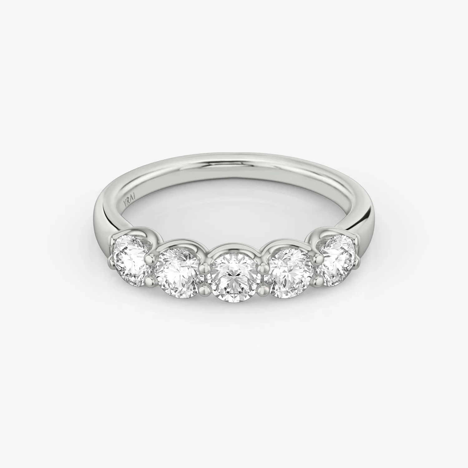 The Five Stone Band Round 1.25ct White Gold