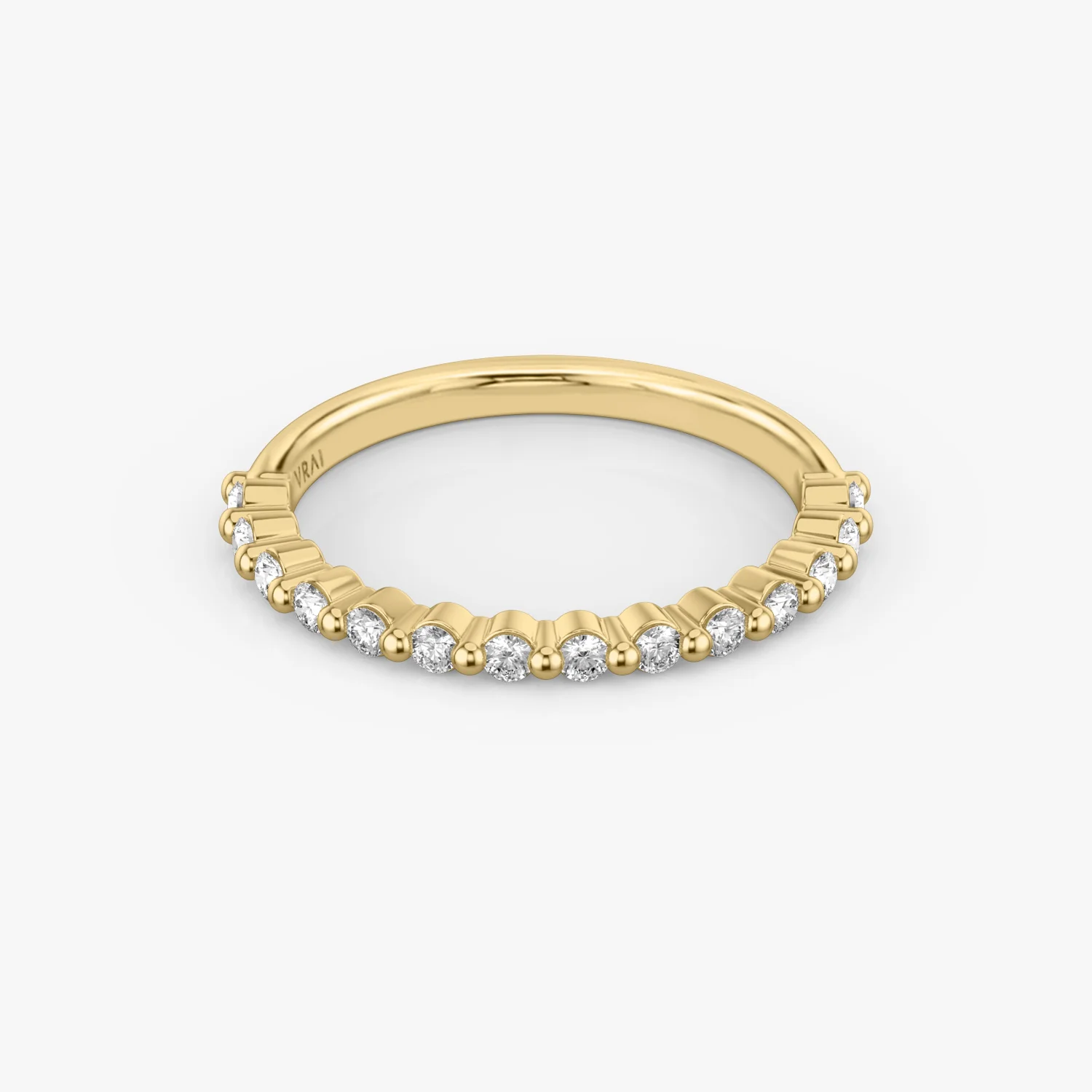 The Single Shared Prong Band Original Yellow Gold