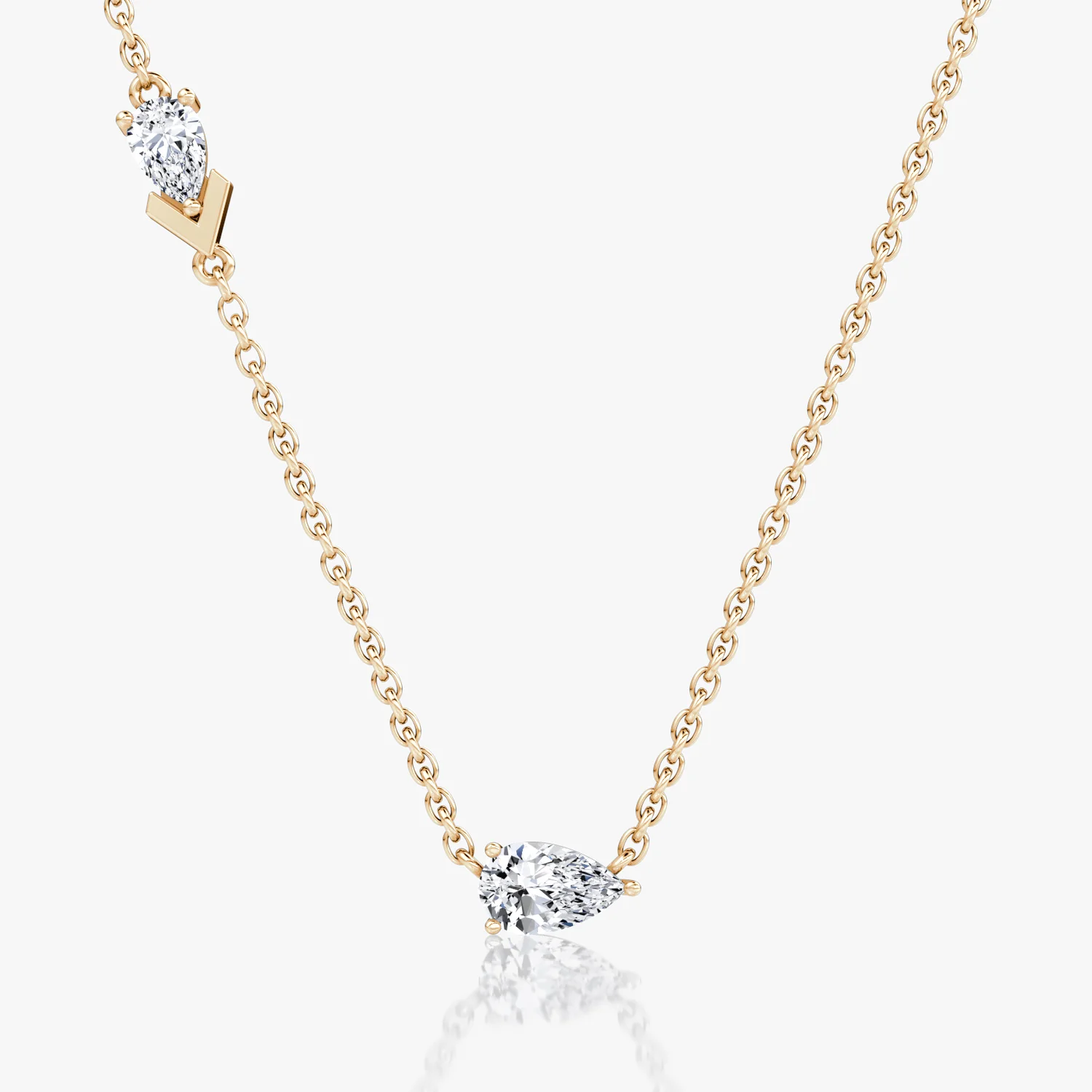 Toi Et Moi Echo Necklace Pear 0.40ct - Image 3